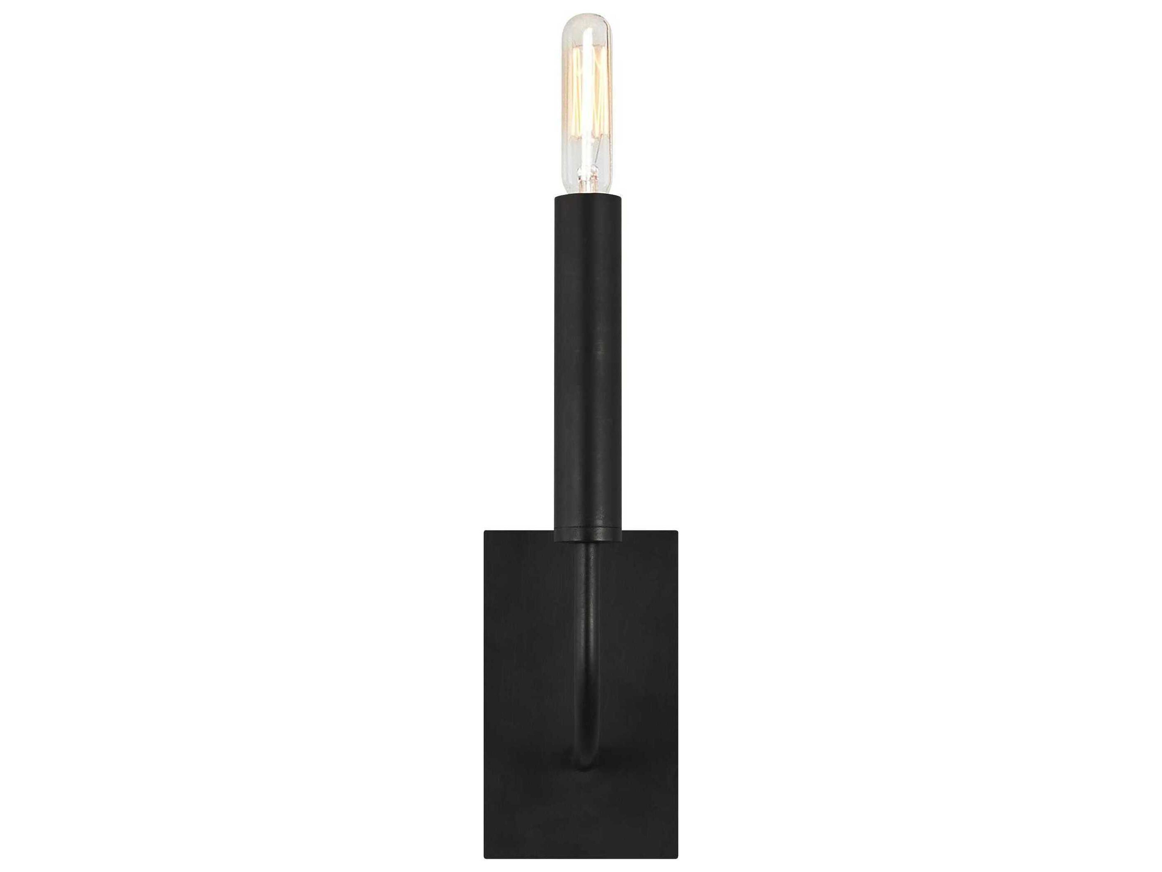 Visual Comfort Studio Brianna 1-Light Aged Iron Black Wall Sconce