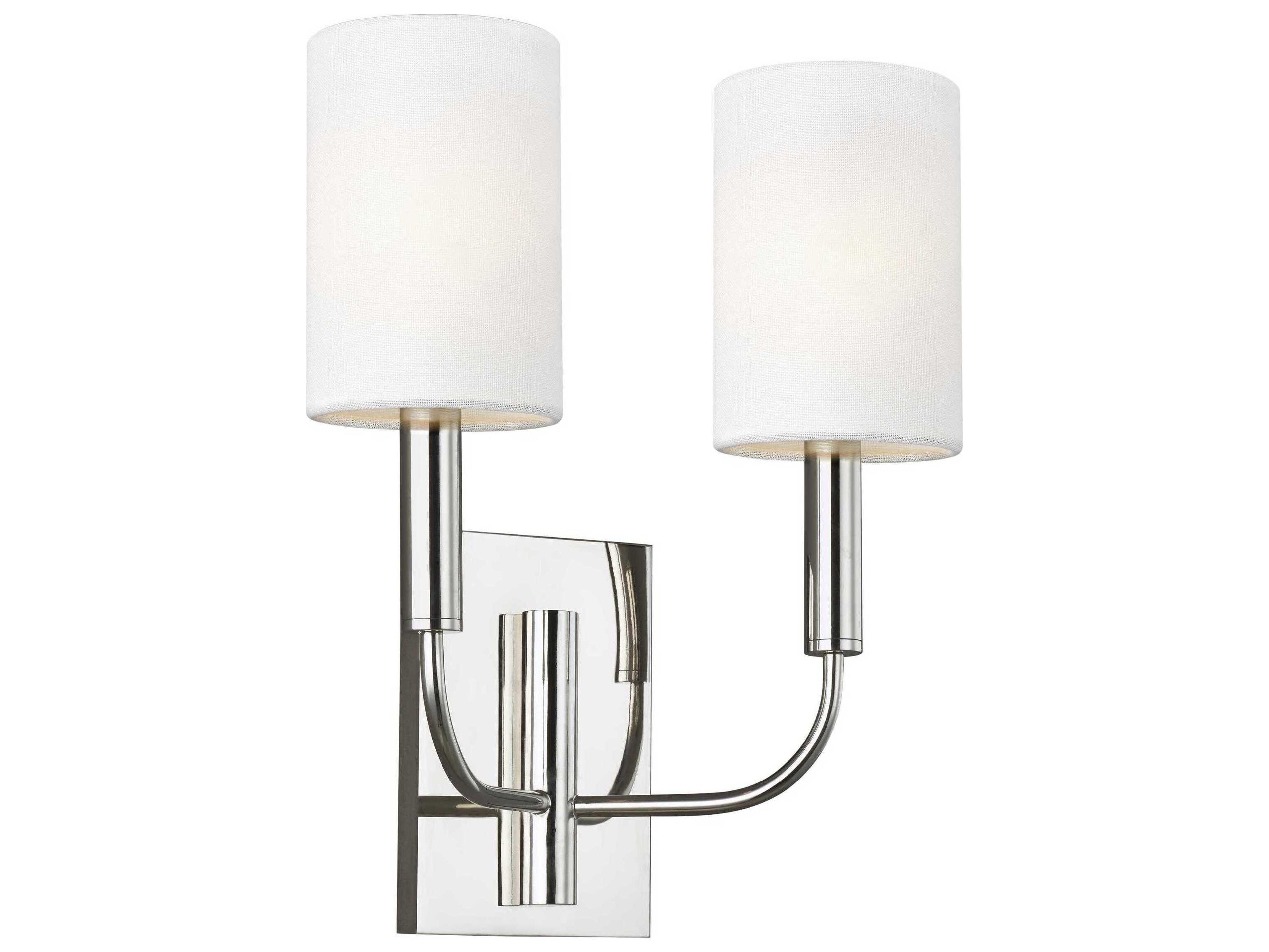 Visual Comfort Studio Brianna 2-Light Polished Nickel Wall Sconce