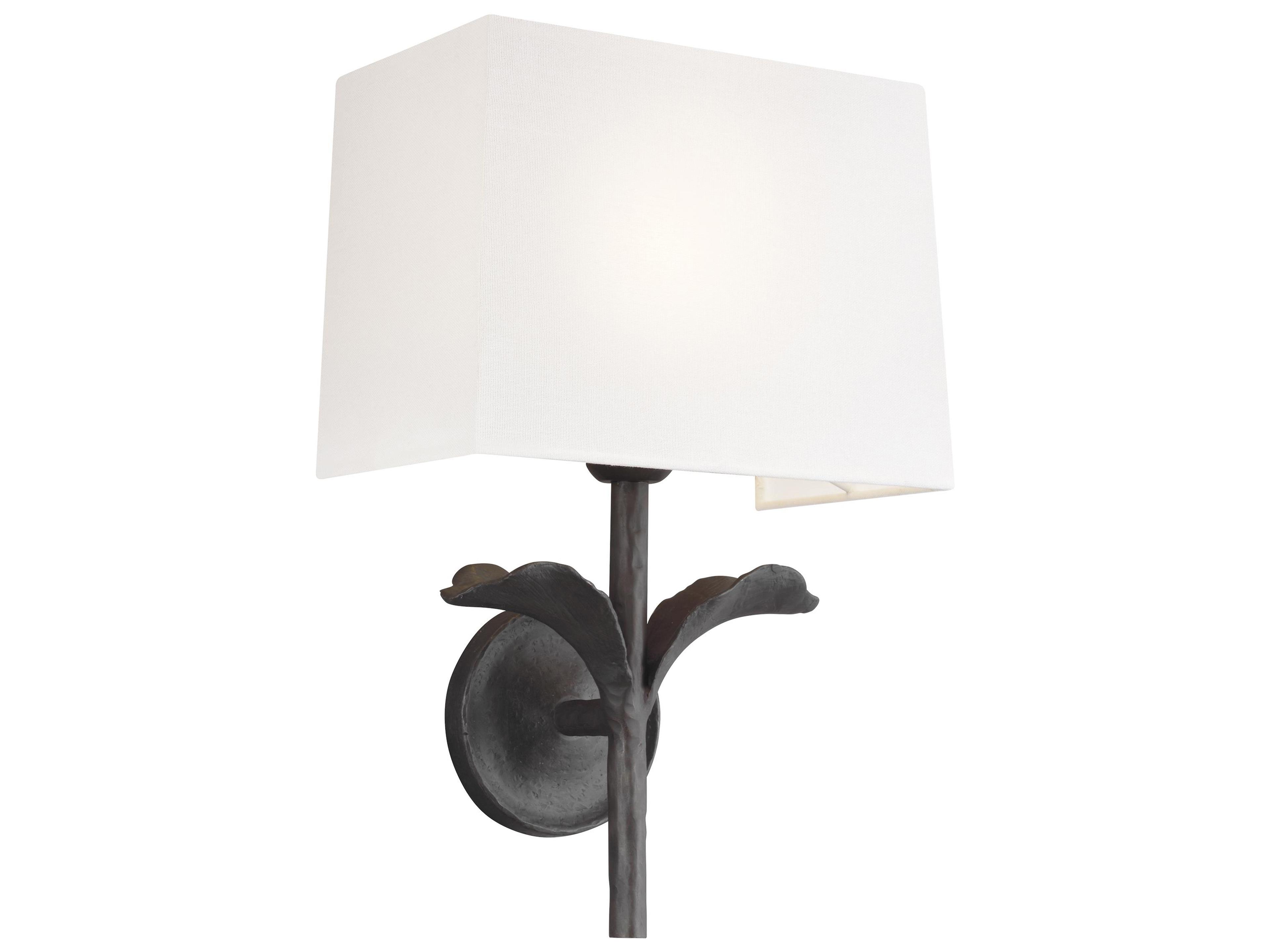 Visual Comfort Studio Georgia 1-Light Aged Iron Black Wall Sconce