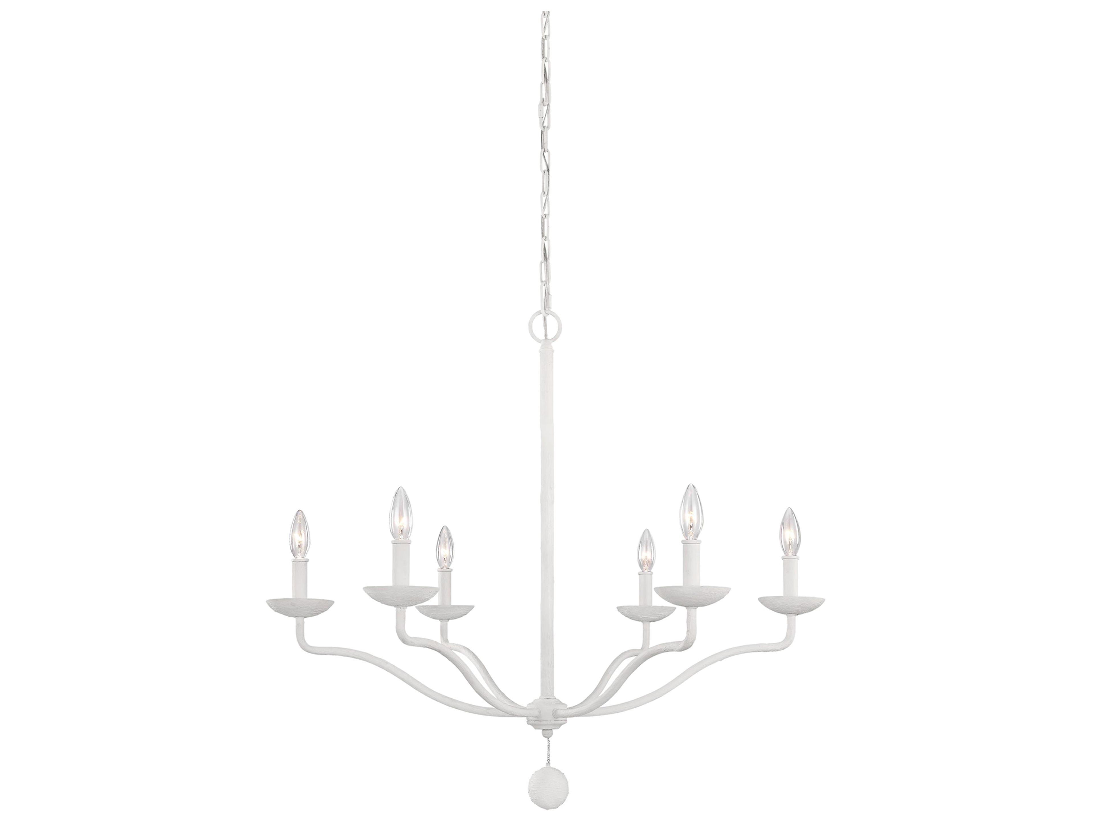 Visual Comfort Studio Annie 6-Light Plaster White Candelabra Chandelier