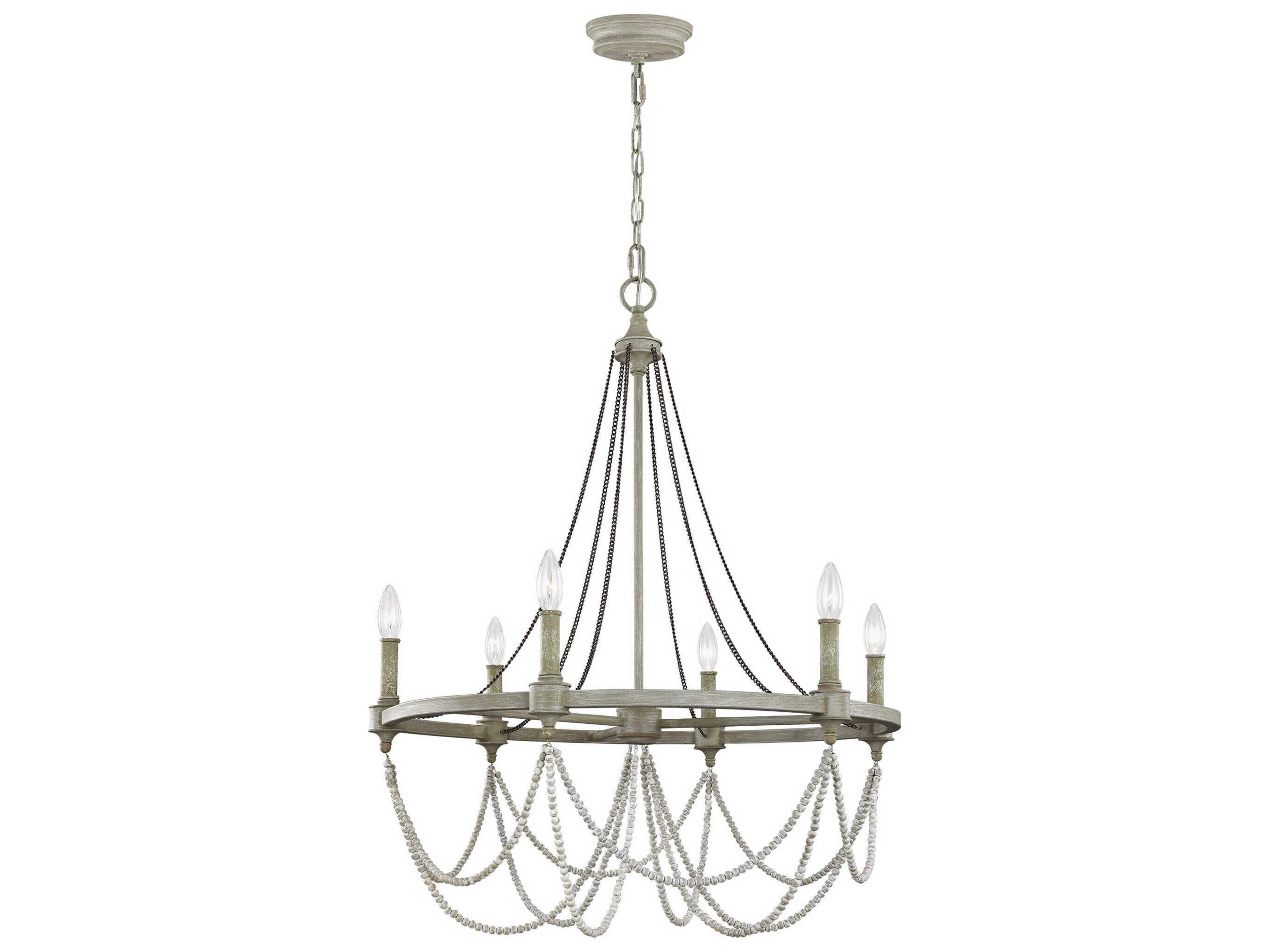 Visual Comfort Studio Beverly 6-Light Gray Candelabra Chandelier
