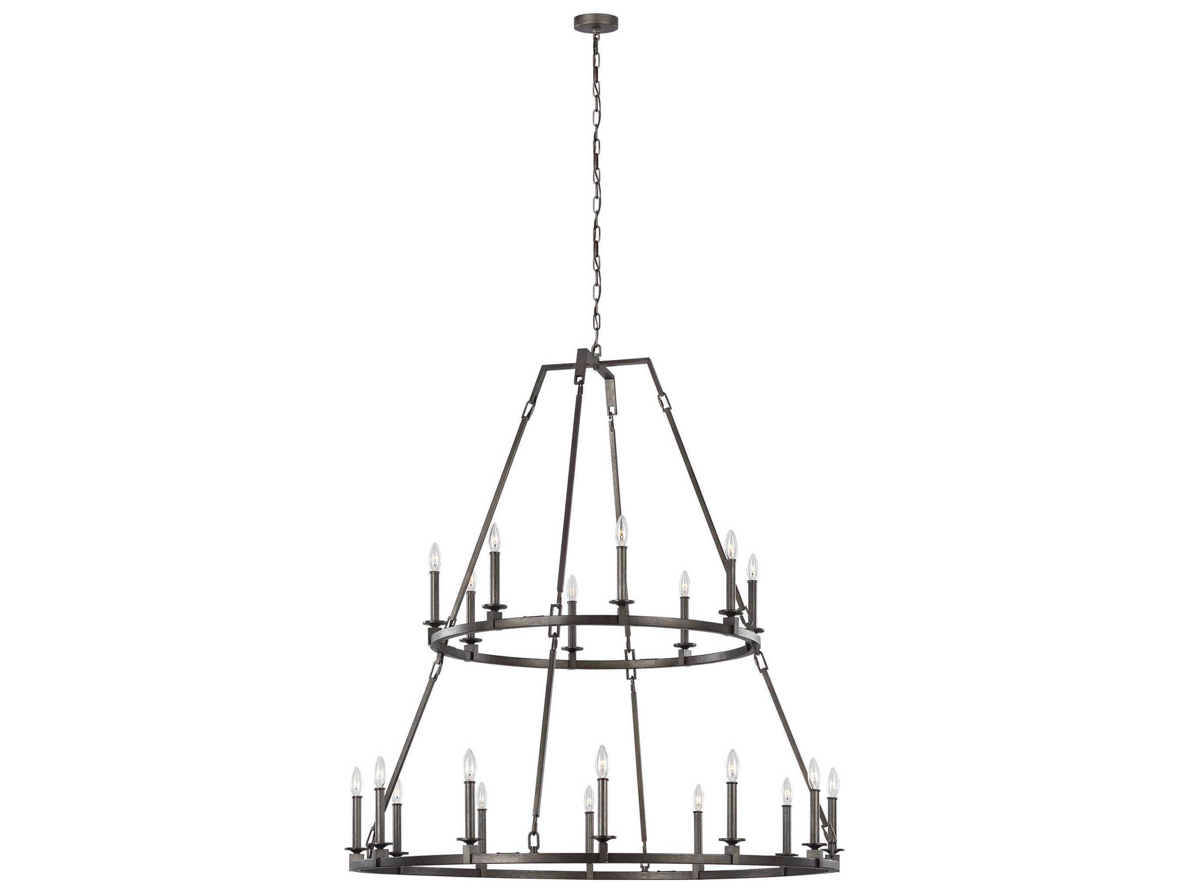 Landen 20-Light Smith Steel Candelabra Chandelier