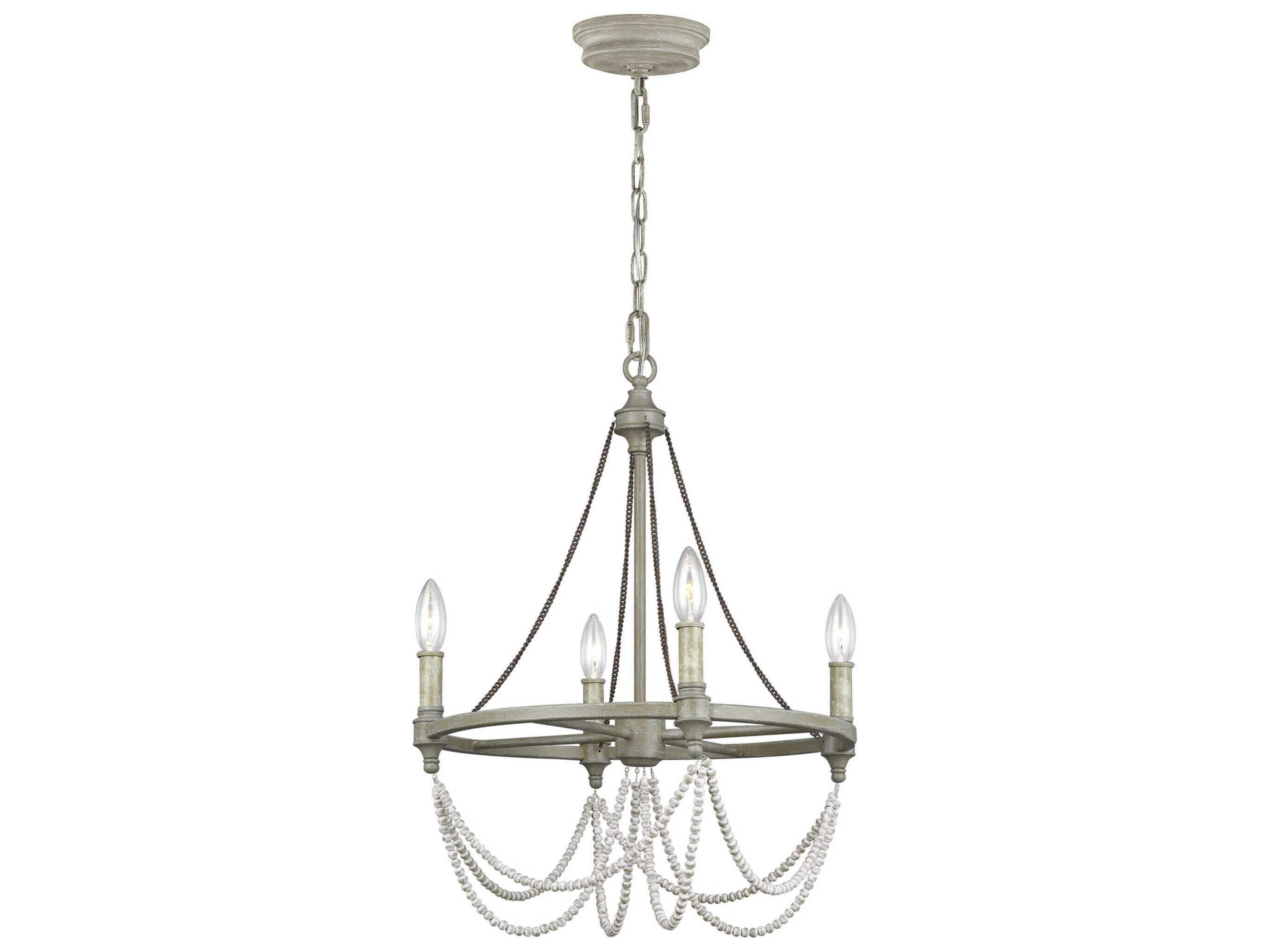 Visual Comfort Studio Beverly 4-Light Gray Candelabra Chandelier
