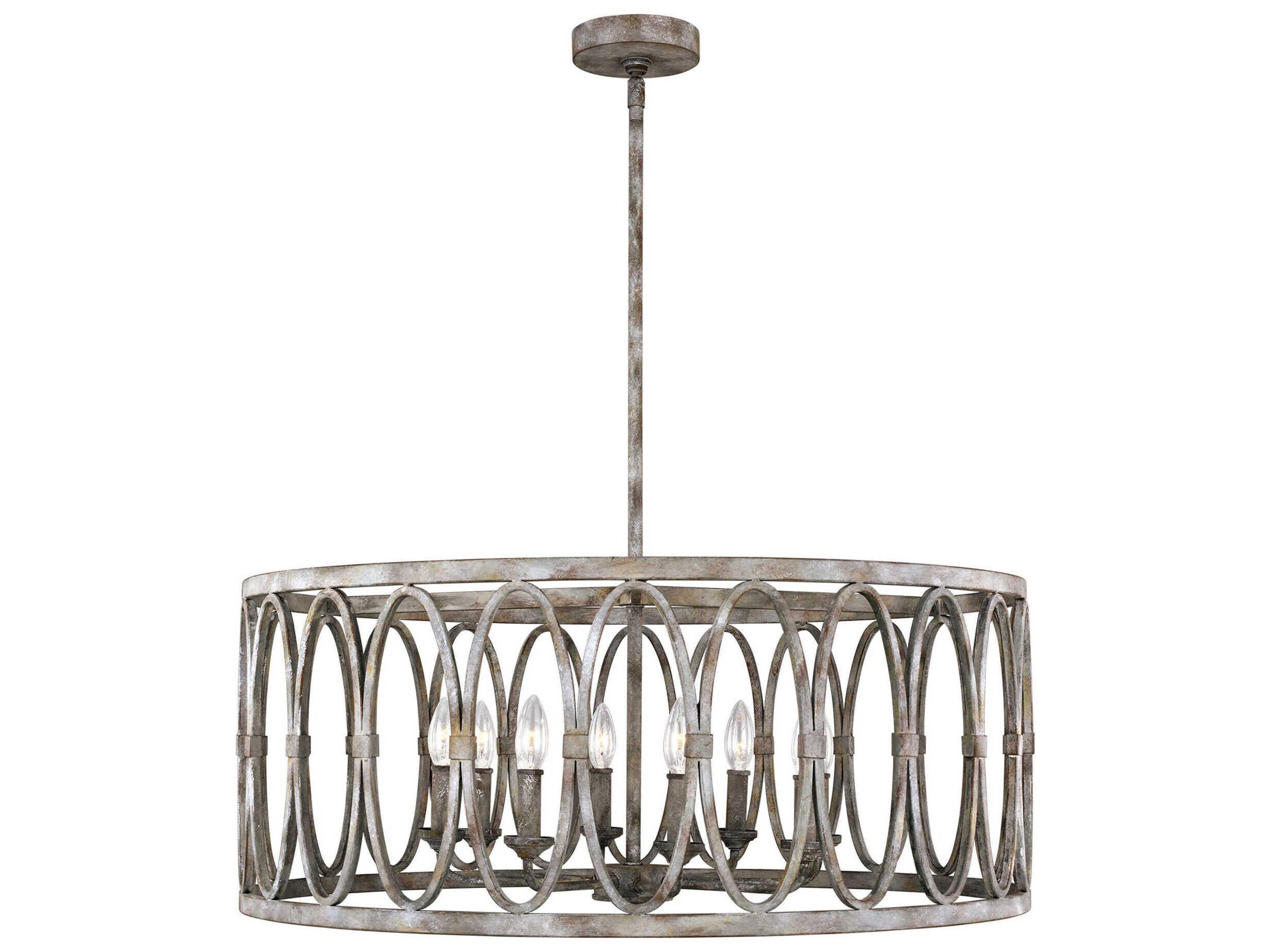 Visual Comfort Studio Patrice 8-Light Deep Abyss Gray Candelabra Chandelier