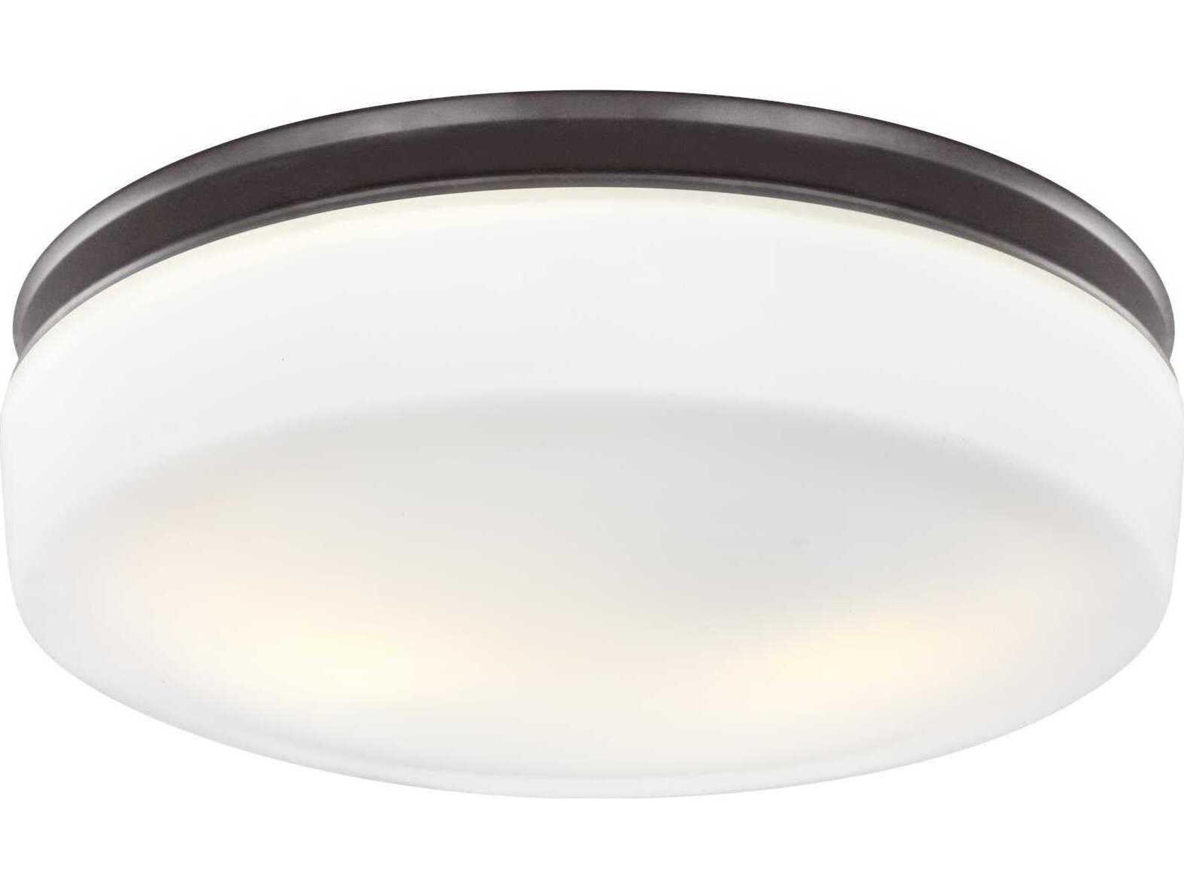 Visual Comfort Studio Issen 2-Light Oil Rubbed Bronze Flush Mount