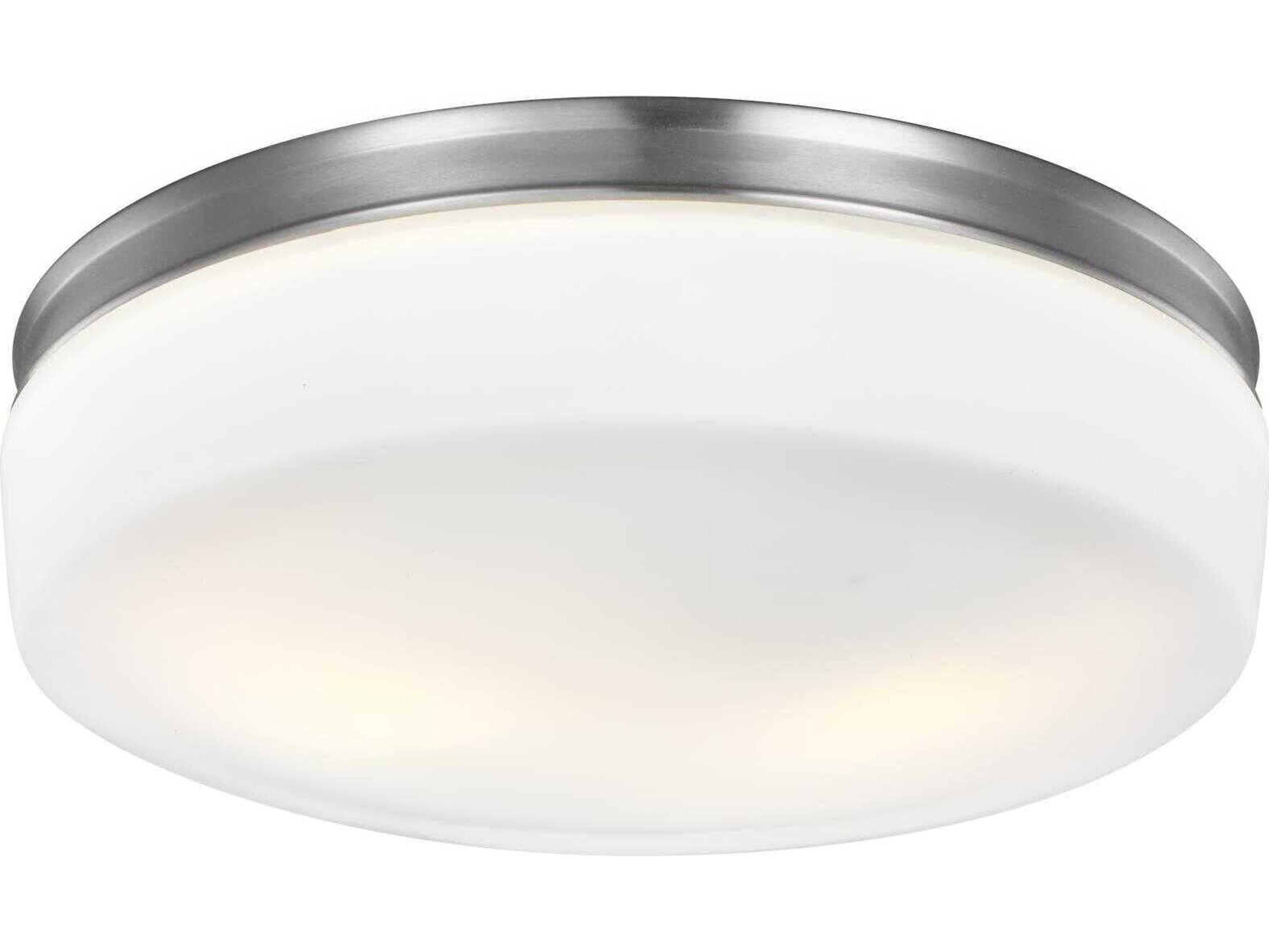 Visual Comfort Studio Issen 2-Light Satin Nickel Flush Mount