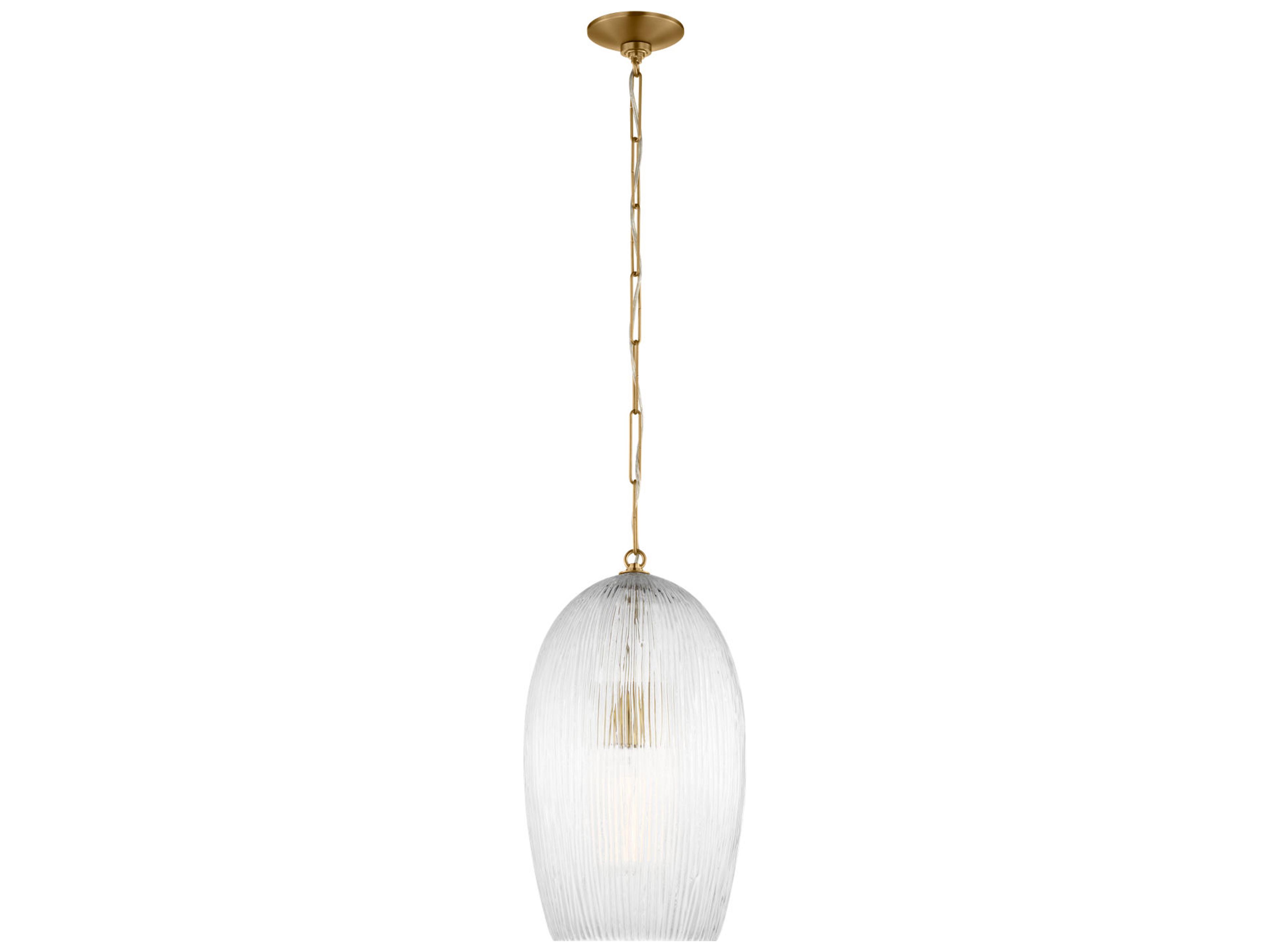 Visual Comfort Studio Serafina 1-Light Burnished Brass Mini Pendant