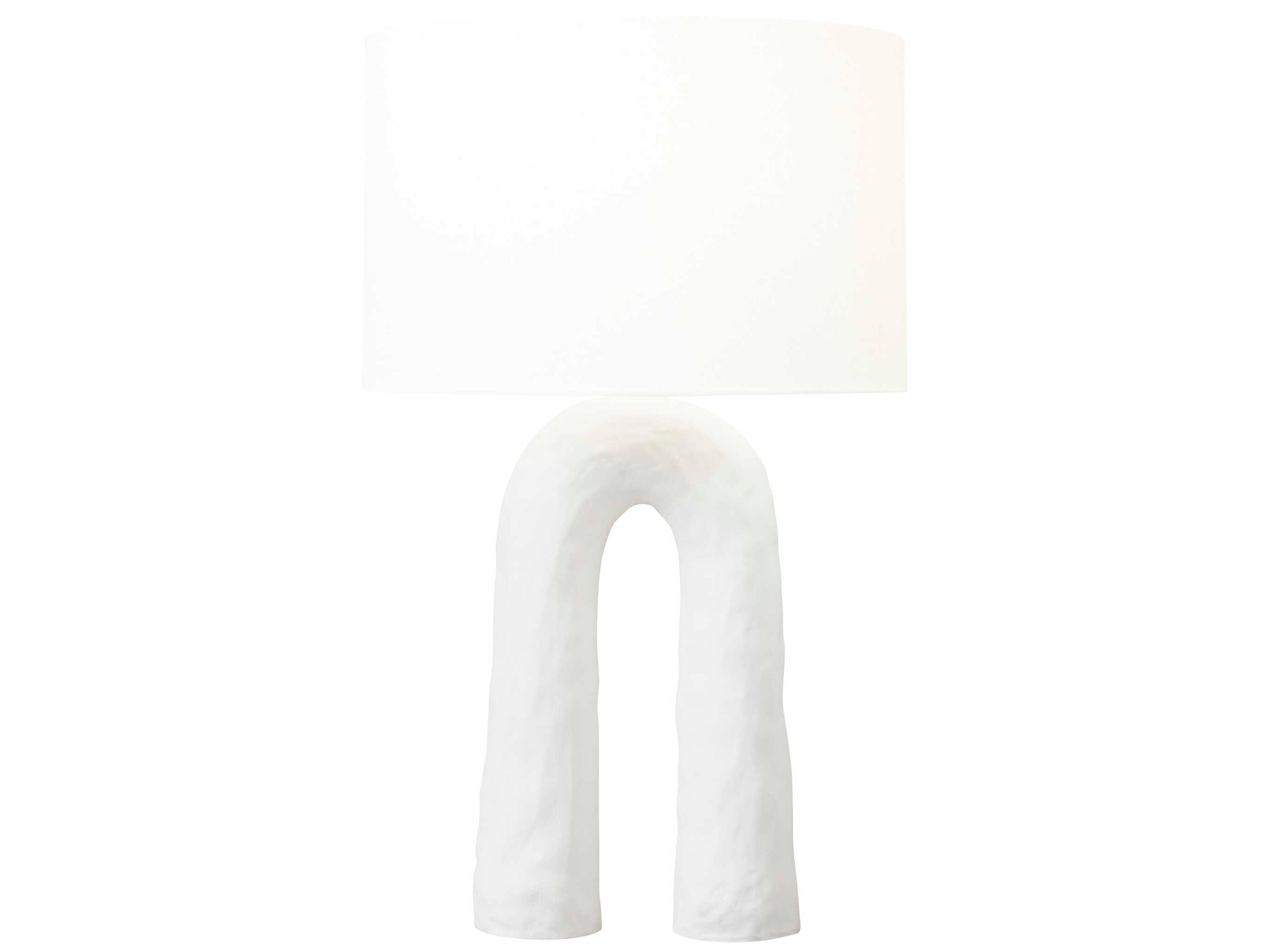 Visual Comfort Studio Aura Matte White Linen Buffet Lamp