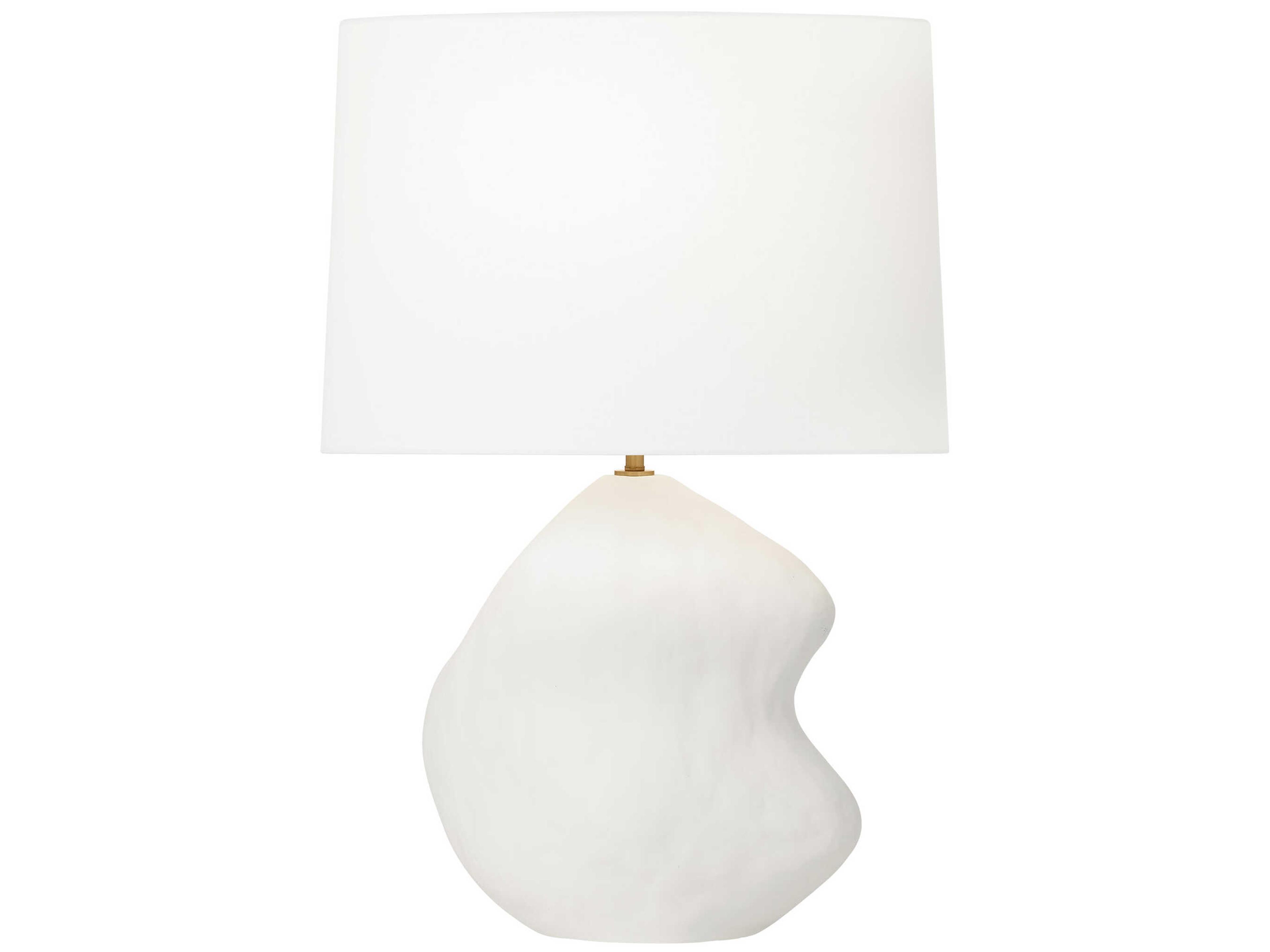 Visual Comfort Studio Broxton Matte White Linen Table Lamp