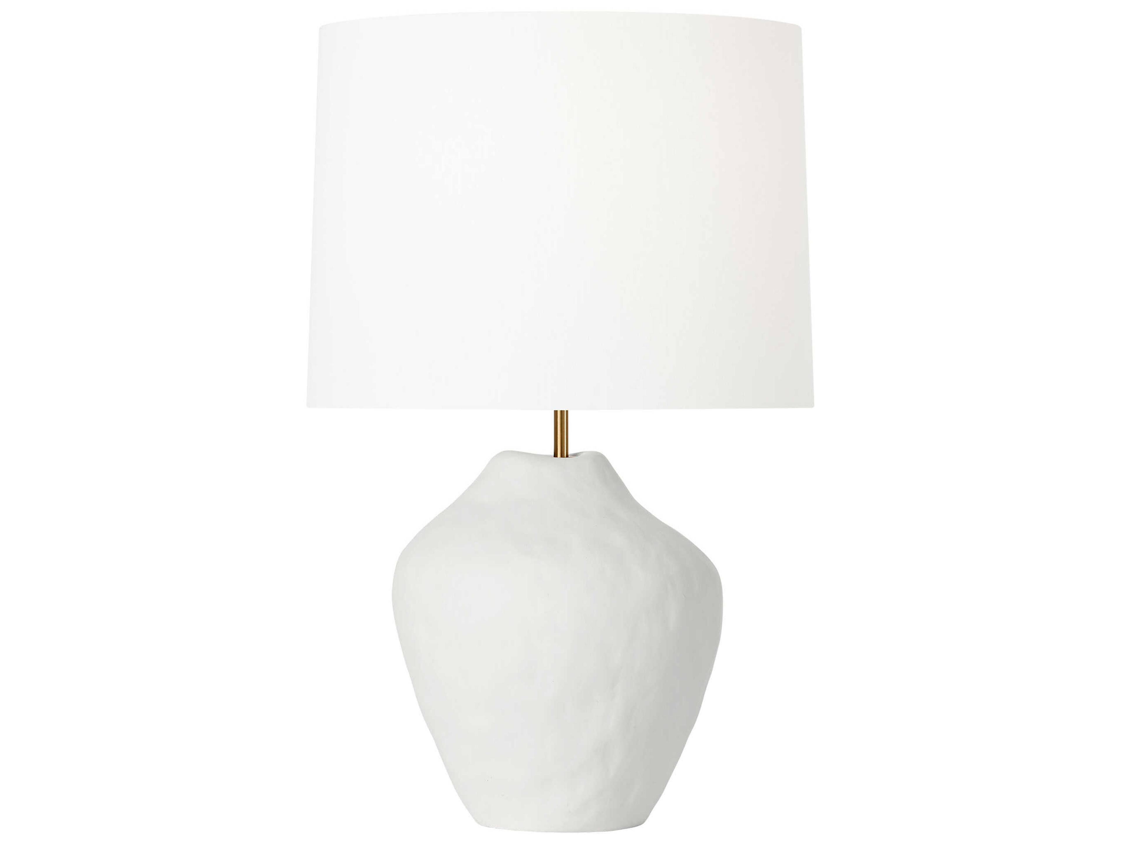 Visual Comfort Studio Cadley Matte White Linen Buffet Lamp