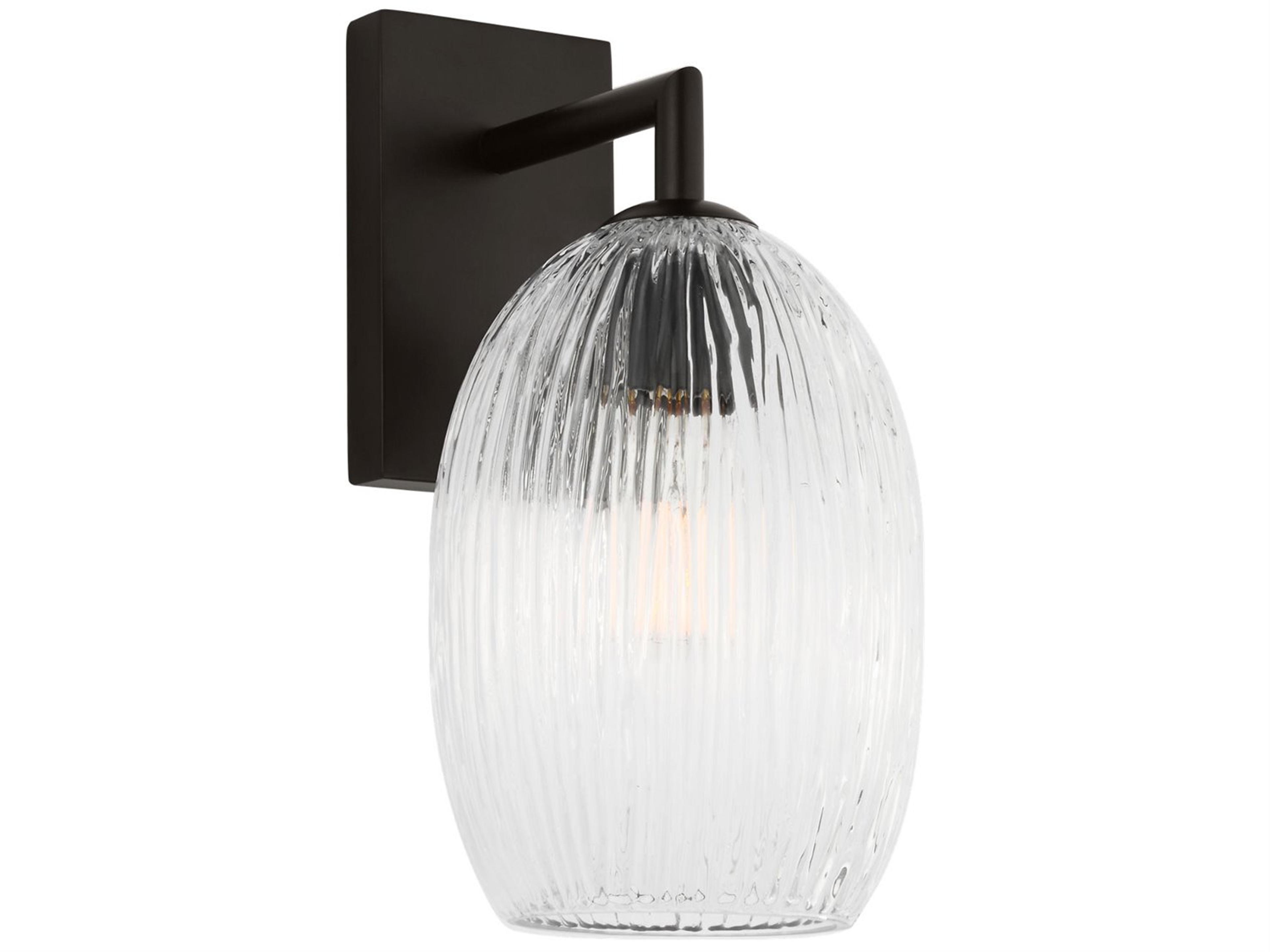 Visual Comfort Studio Serafina 1-Light Aged Iron Black Wall Sconce