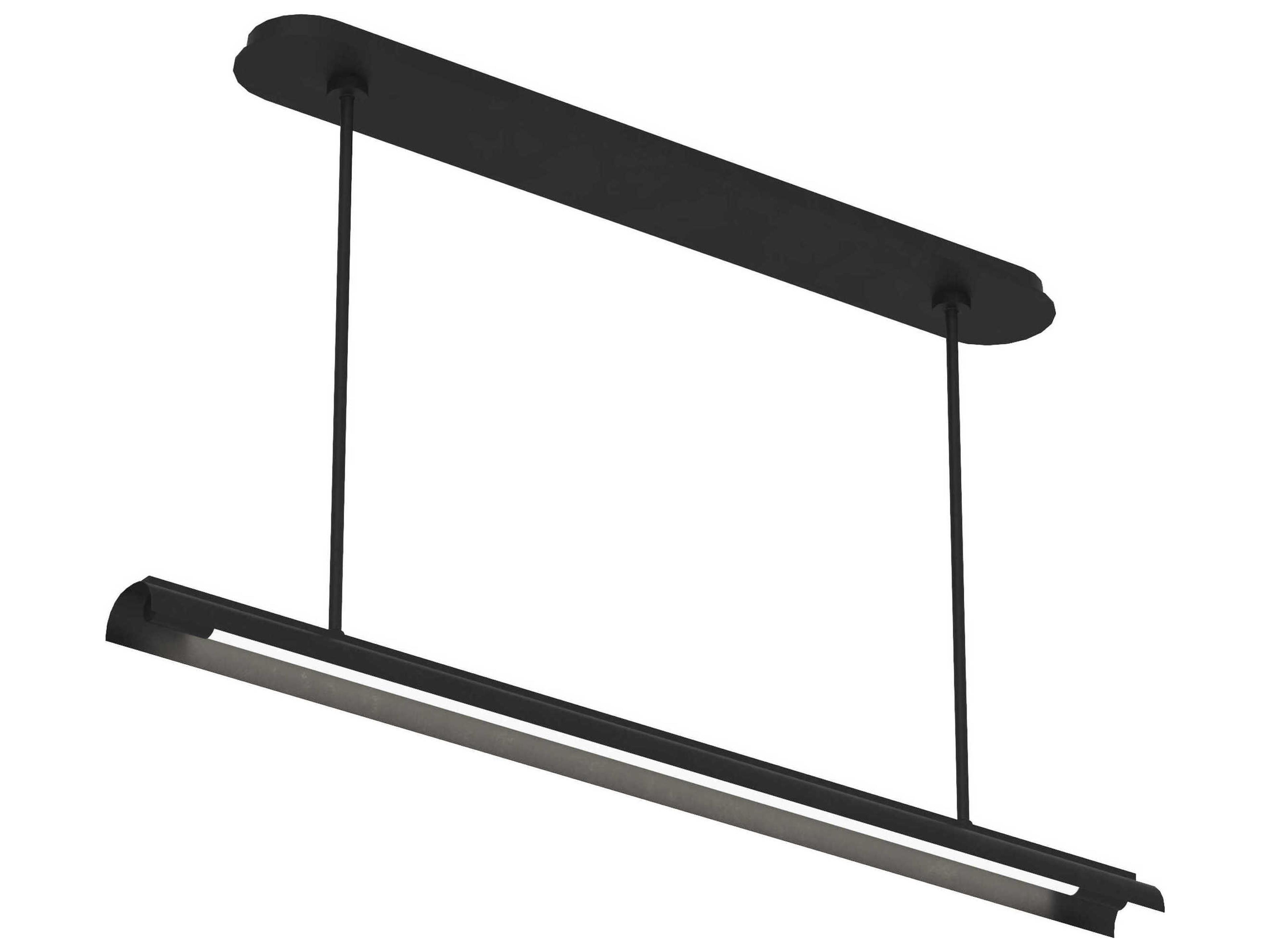 Visual Comfort Studio Carson 1-Light Midnight Black Linear Island Pendant