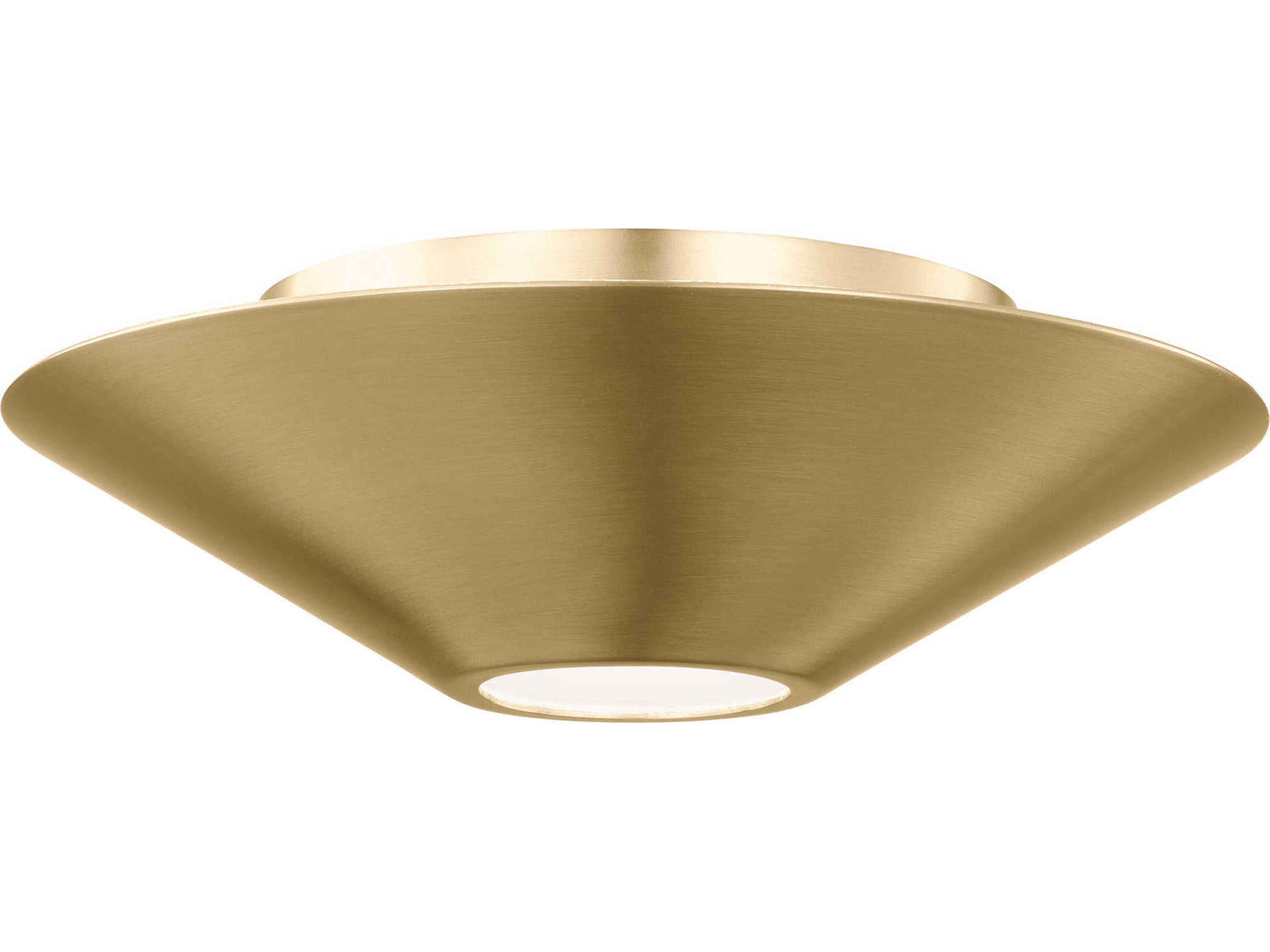 Visual Comfort Studio Echo 1-Light Burnished Brass Flush Mount