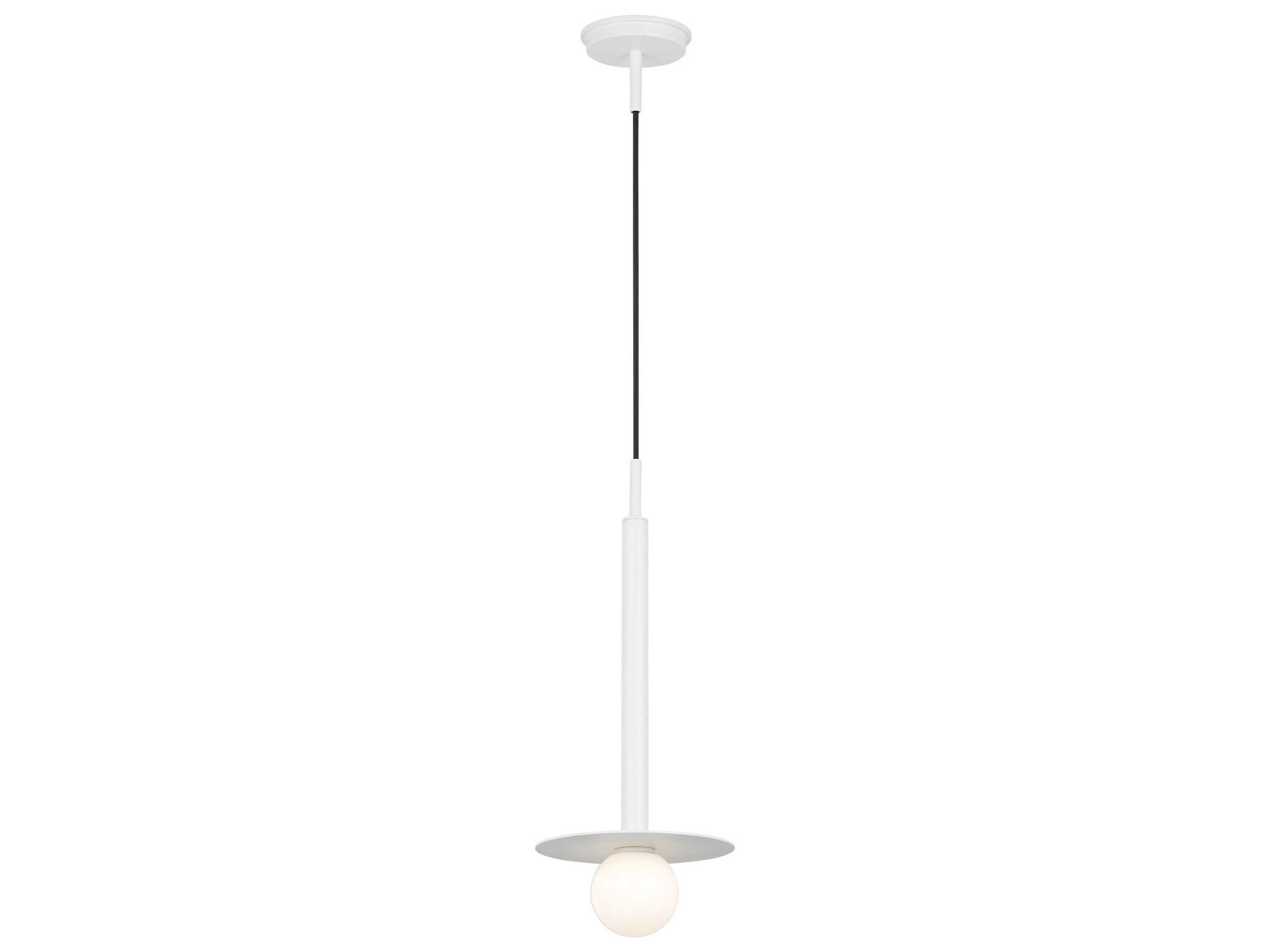 Visual Comfort Studio Nodes 1-Light Matte White Globe Mini Pendant