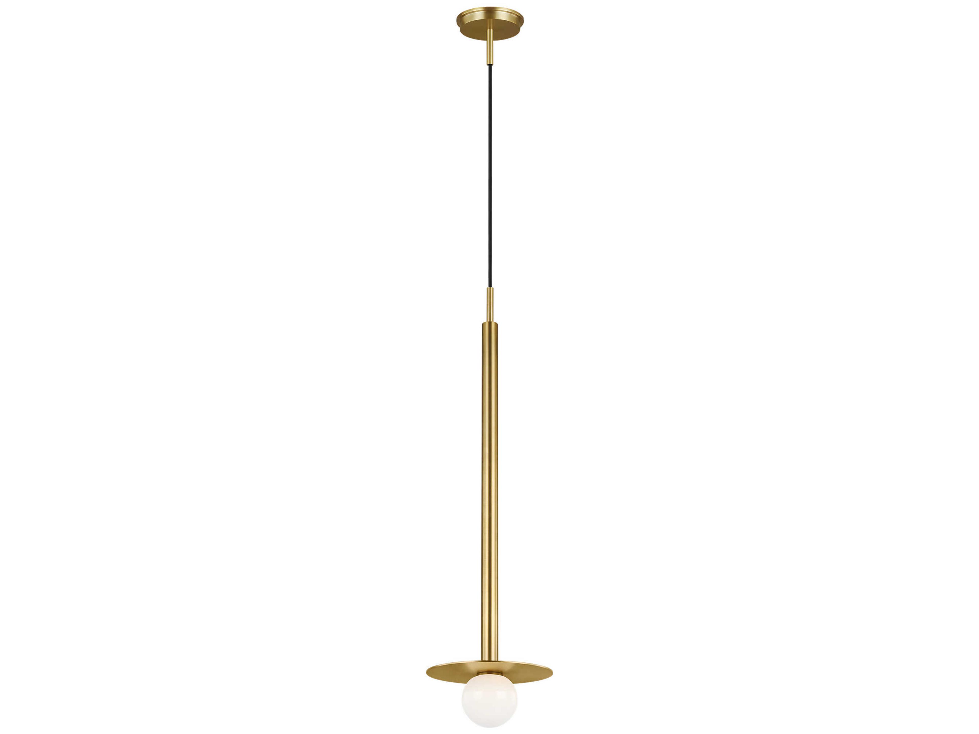 Visual Comfort Studio Nodes 1-Light Burnished Brass Globe Linear Mini Pendant