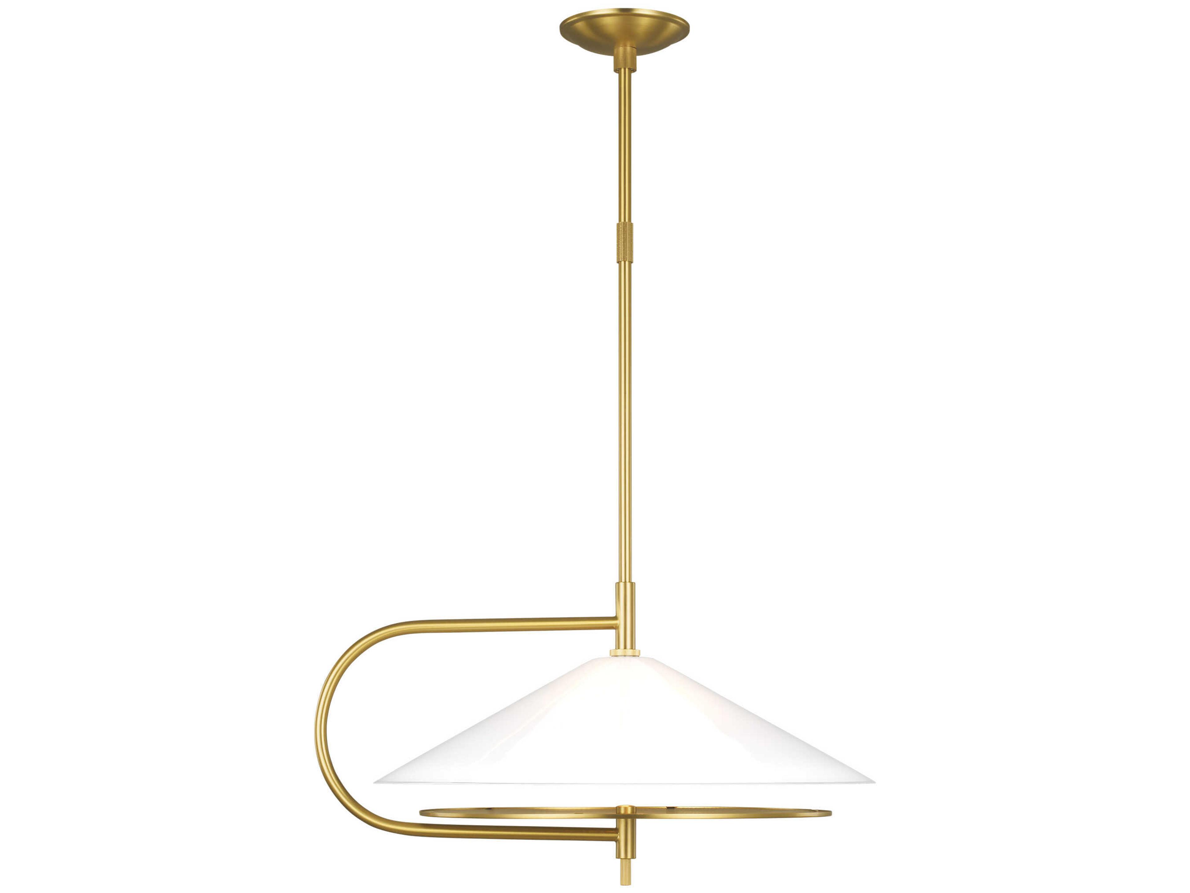 Visual Comfort Studio Gesture 2-Light Burnished Brass Pendant