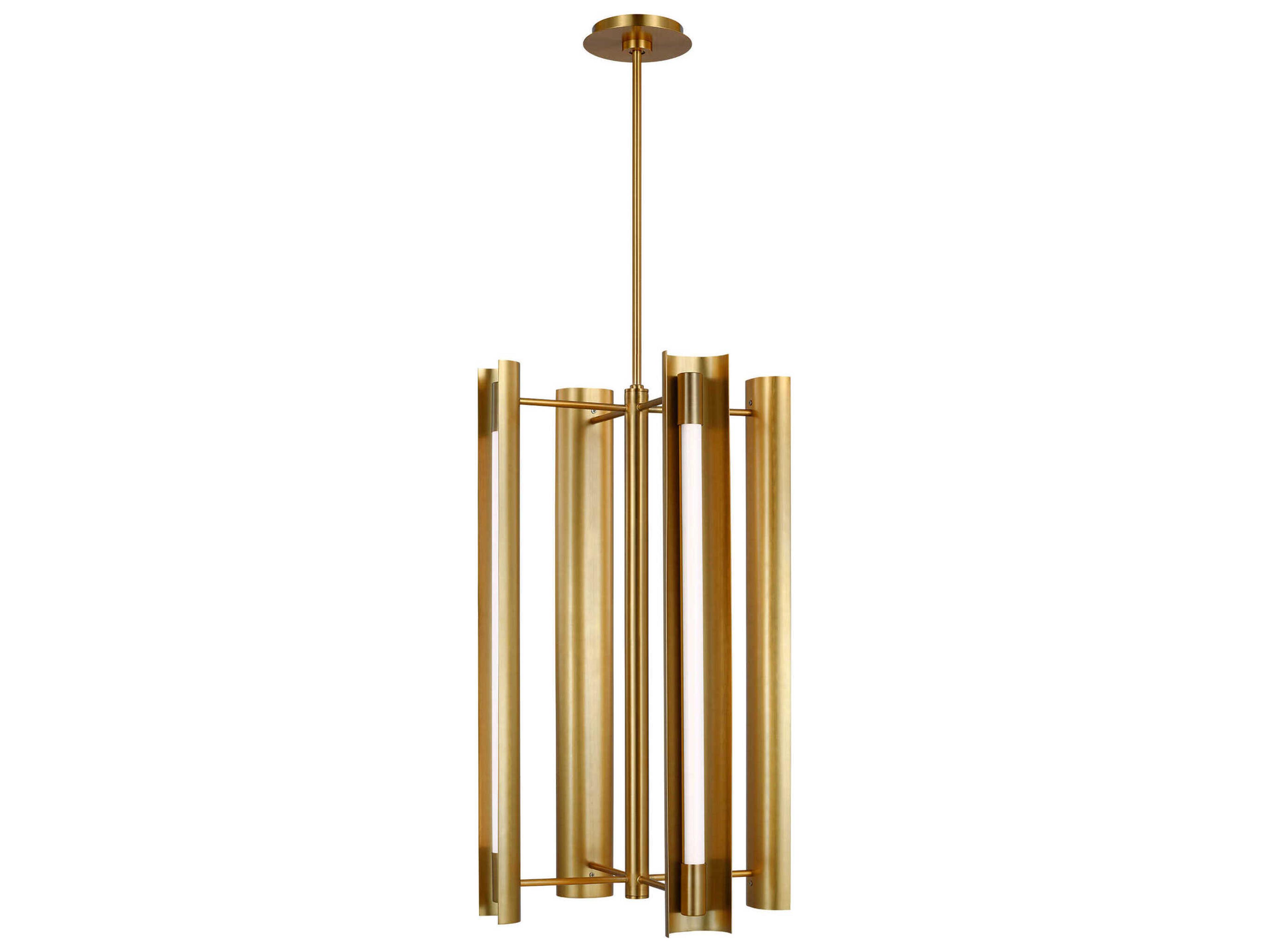 Visual Comfort Studio Carson 1-Light Burnished Brass Linear Pendant