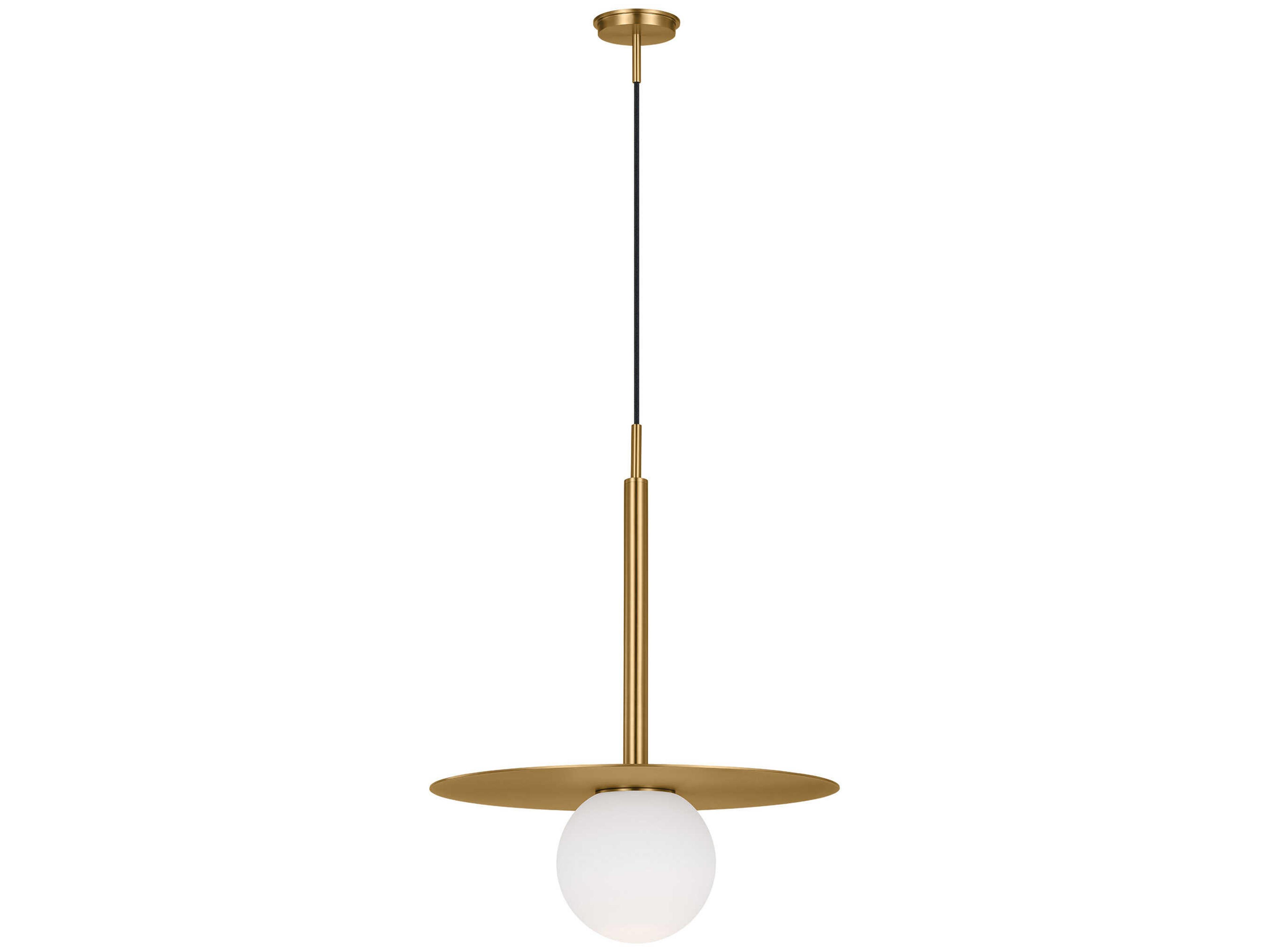 Visual Comfort Studio Nodes 1-Light Burnished Brass Globe Linear Pendant