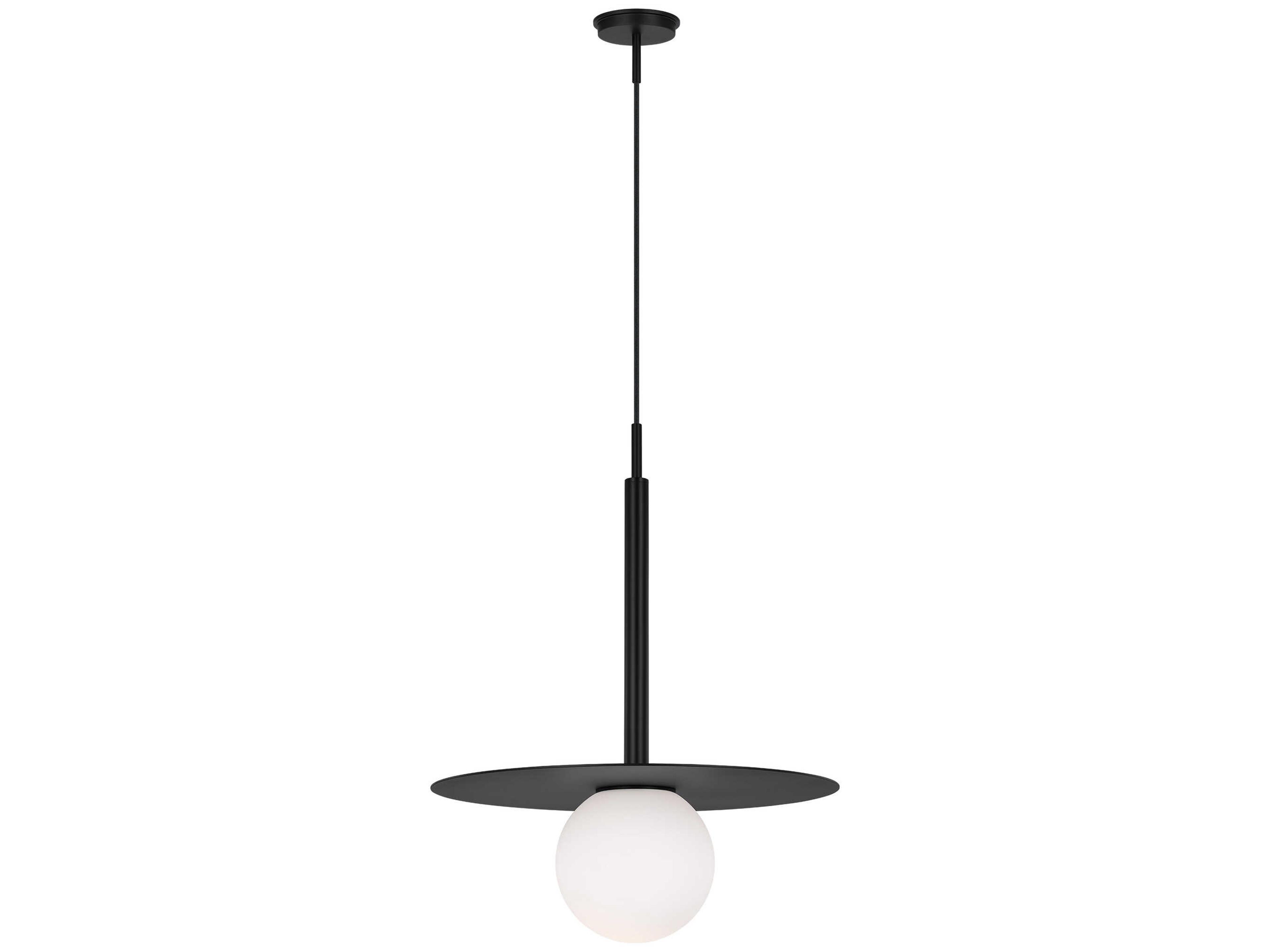 Visual Comfort Studio Nodes 1-Light Midnight Black Globe Linear Pendant