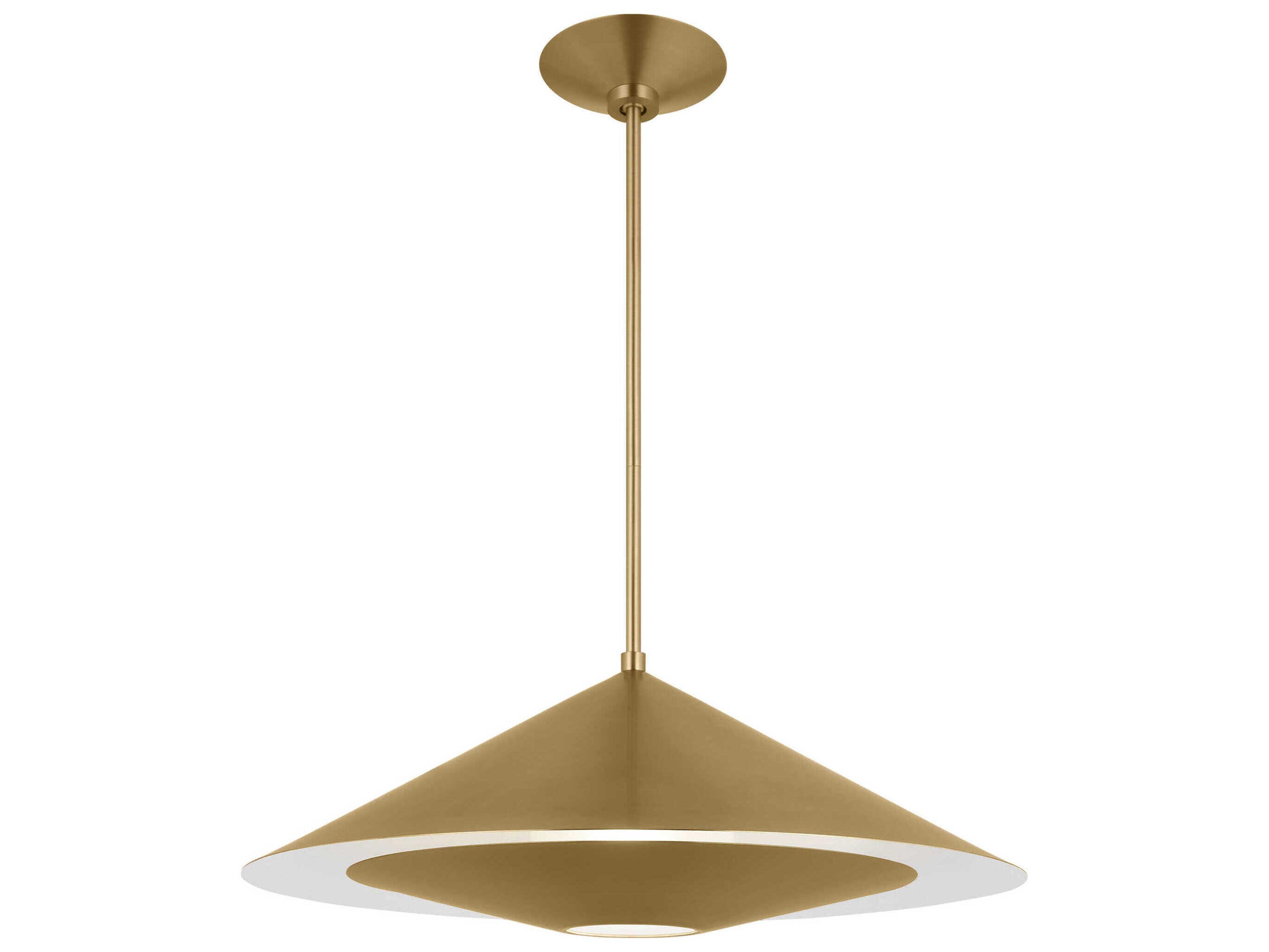 Visual Comfort Studio Echo 1-Light Burnished Brass Pendant