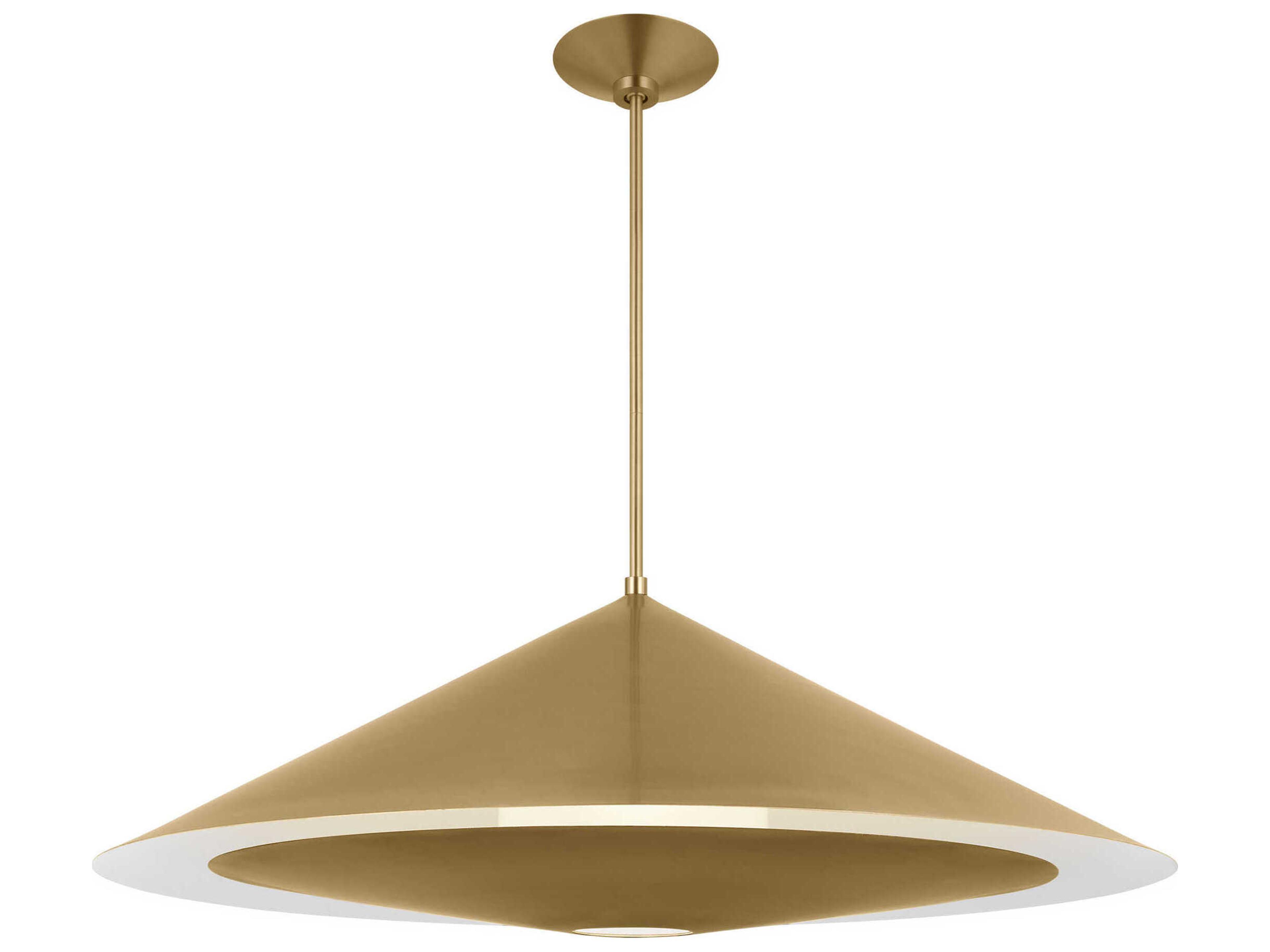 Visual Comfort Studio Echo 1-Light Burnished Brass Pendant