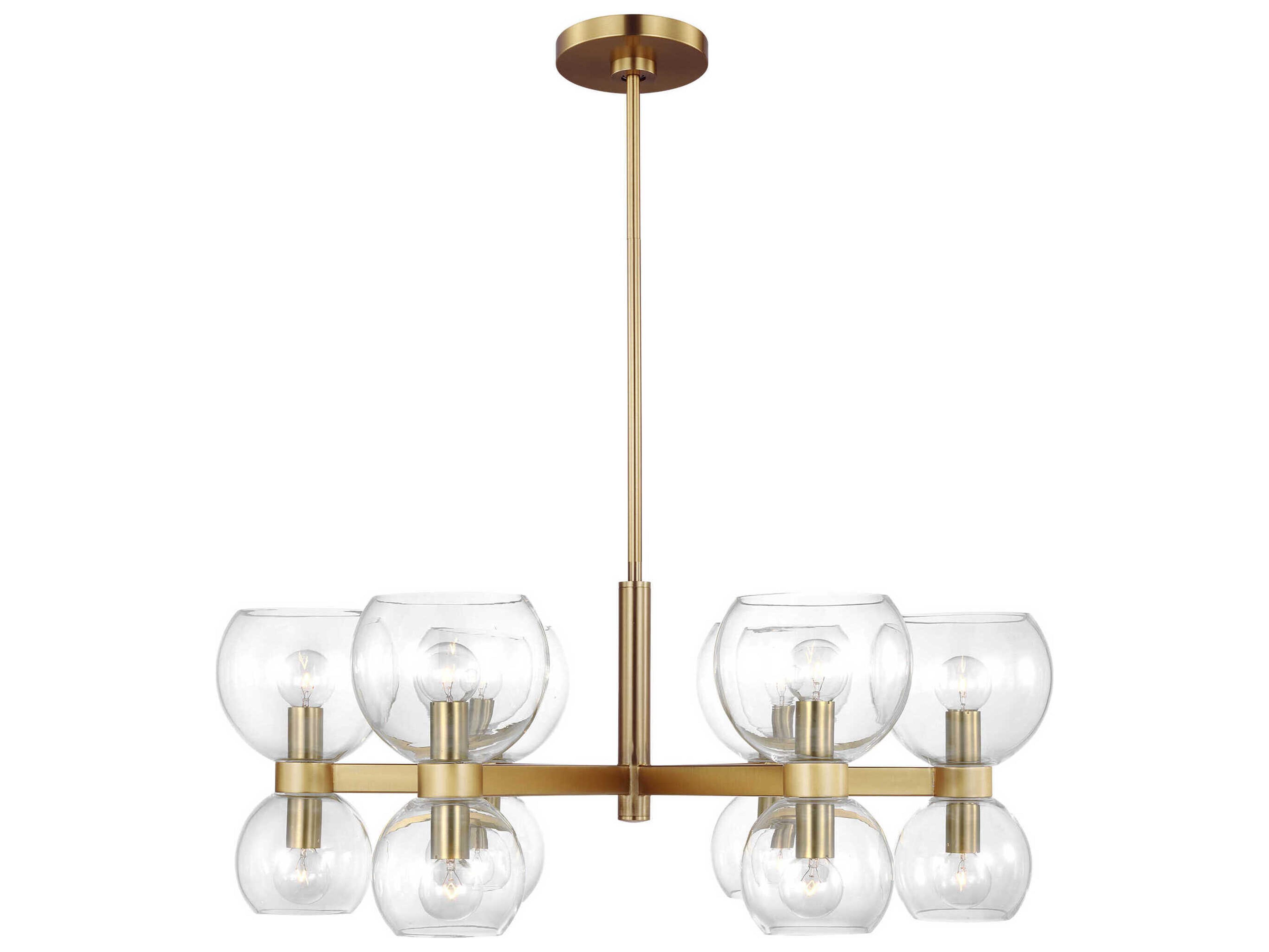 Visual Comfort Studio Londyn 6-Light Burnished Brass Chandelier