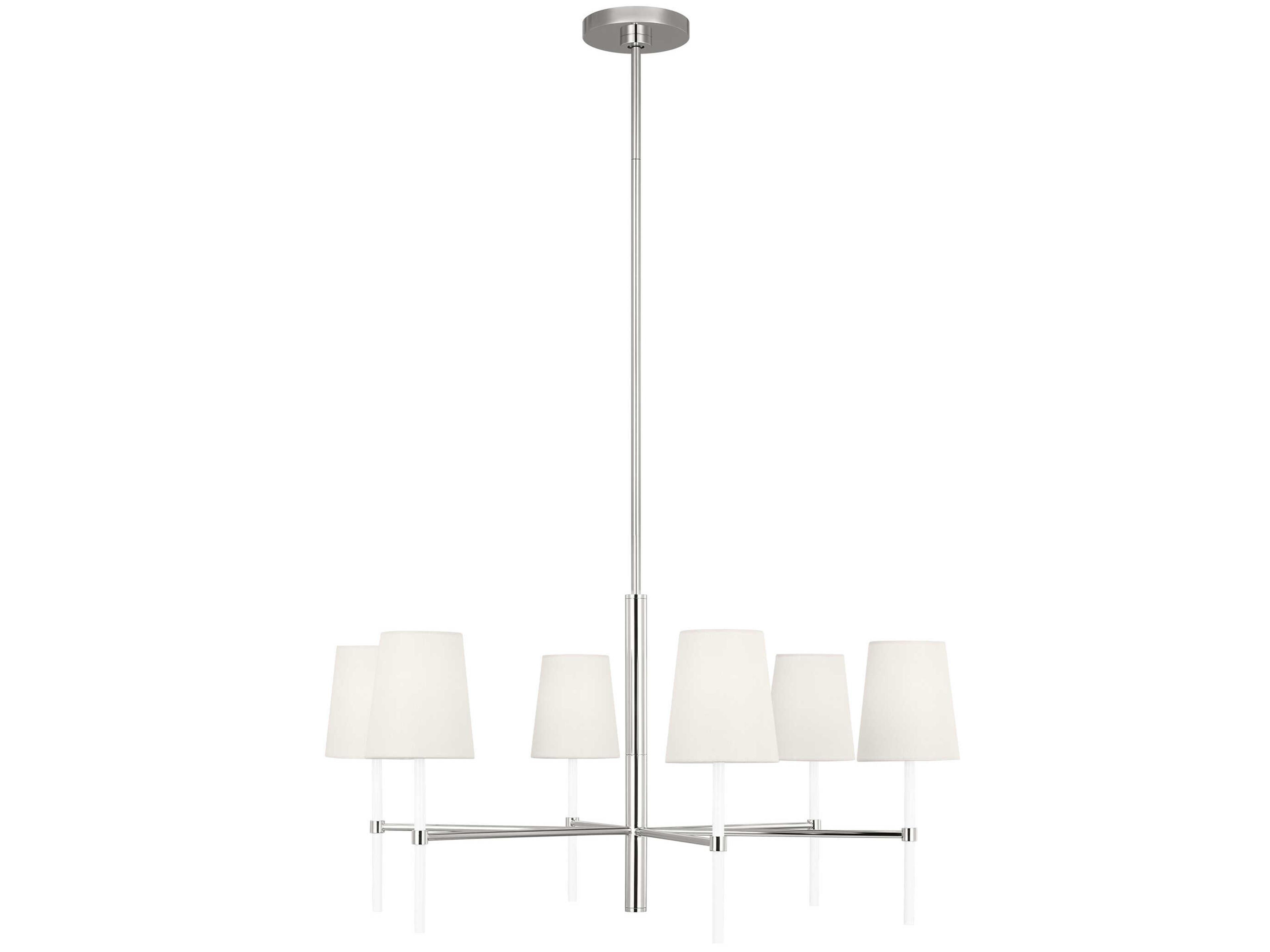 Visual Comfort Studio Monroe 6-Light Polished Nickel Chandelier