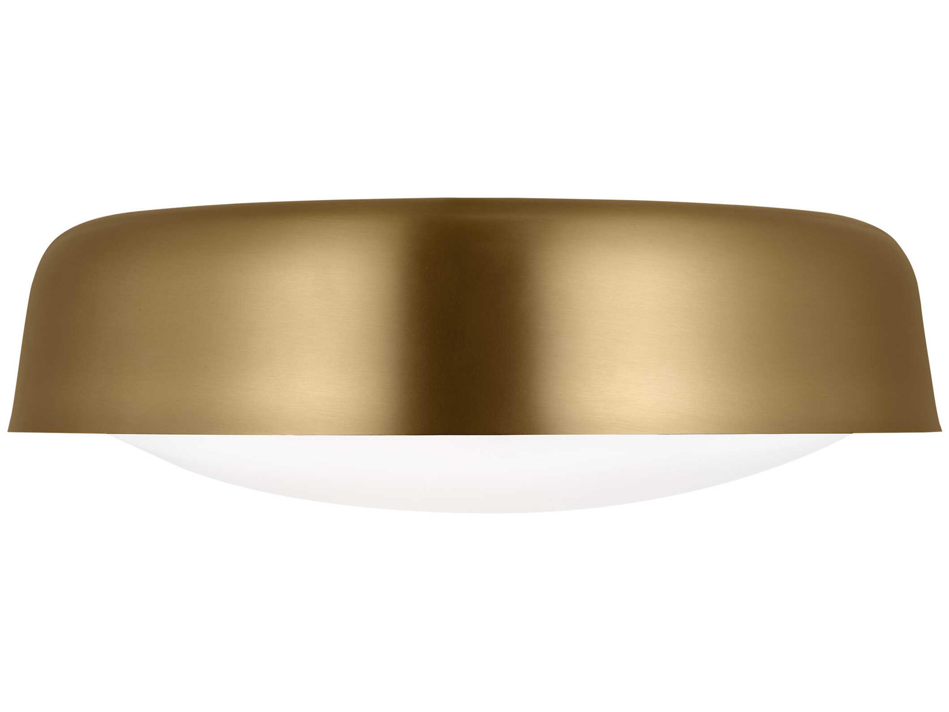 Visual Comfort Studio Draper 2-Light Burnished Brass Flush Mount
