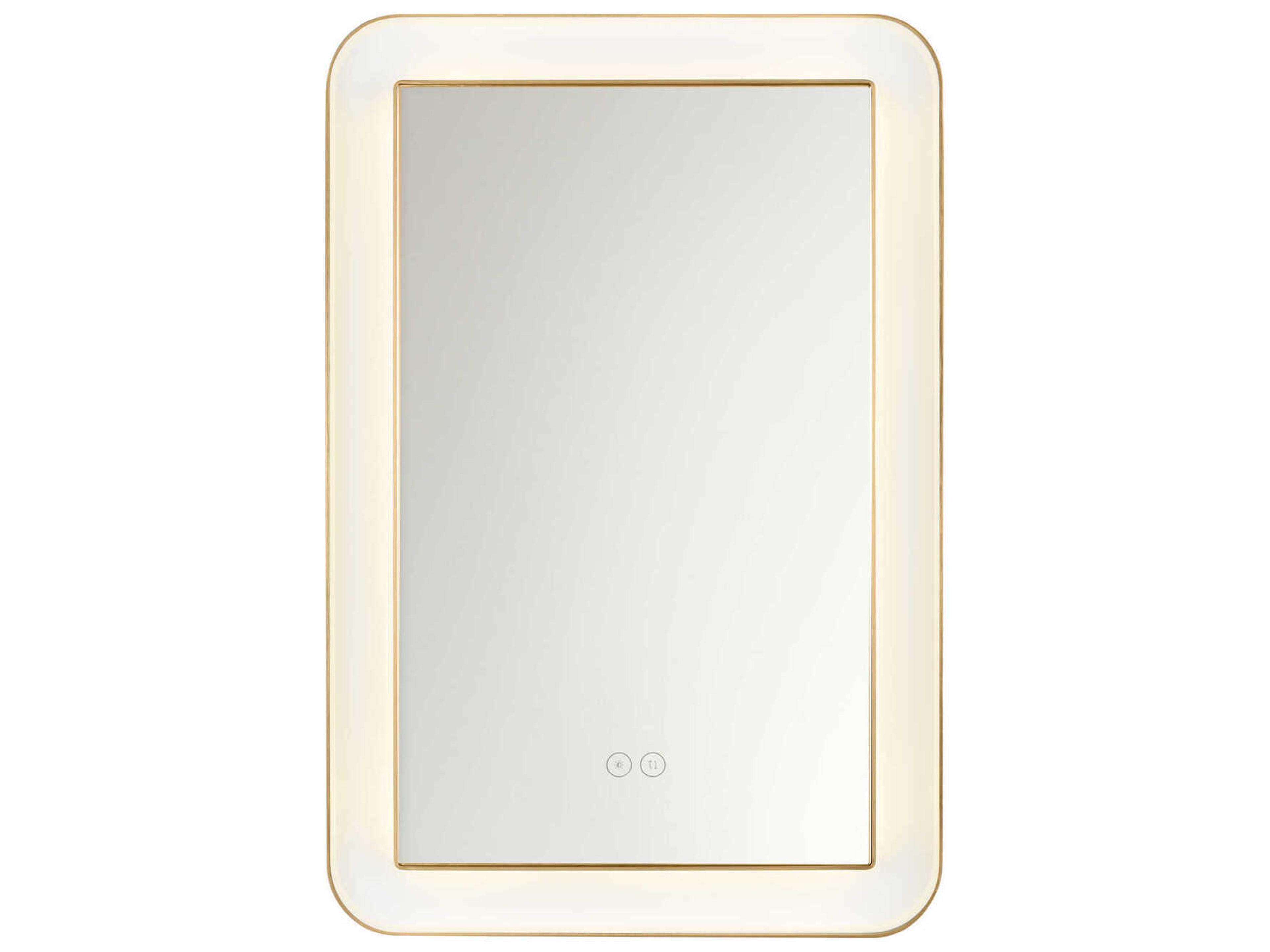 Visual Comfort Studio Chopin Burnished Brass Rectangular Wall Mirror