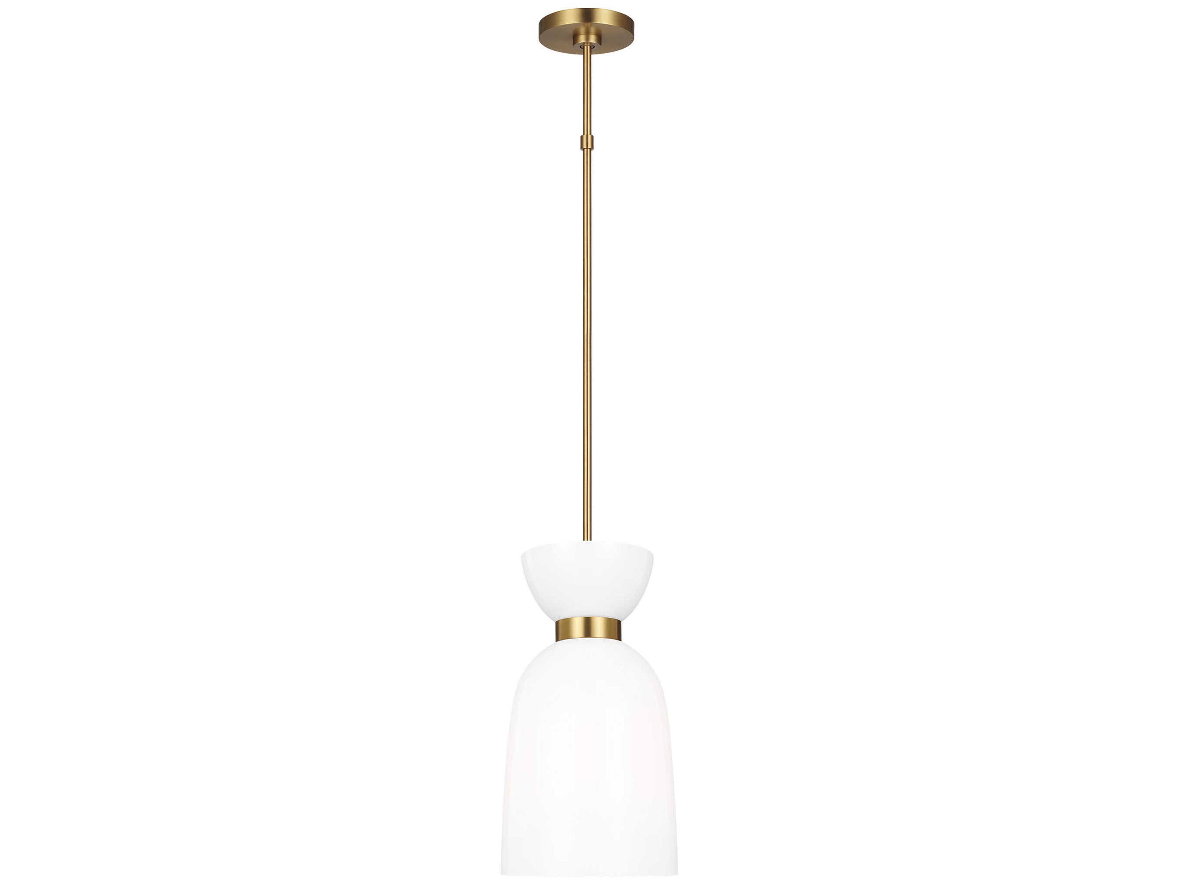 Visual Comfort Studio Londyn 1-Light Burnished Brass Bell Mini Pendant