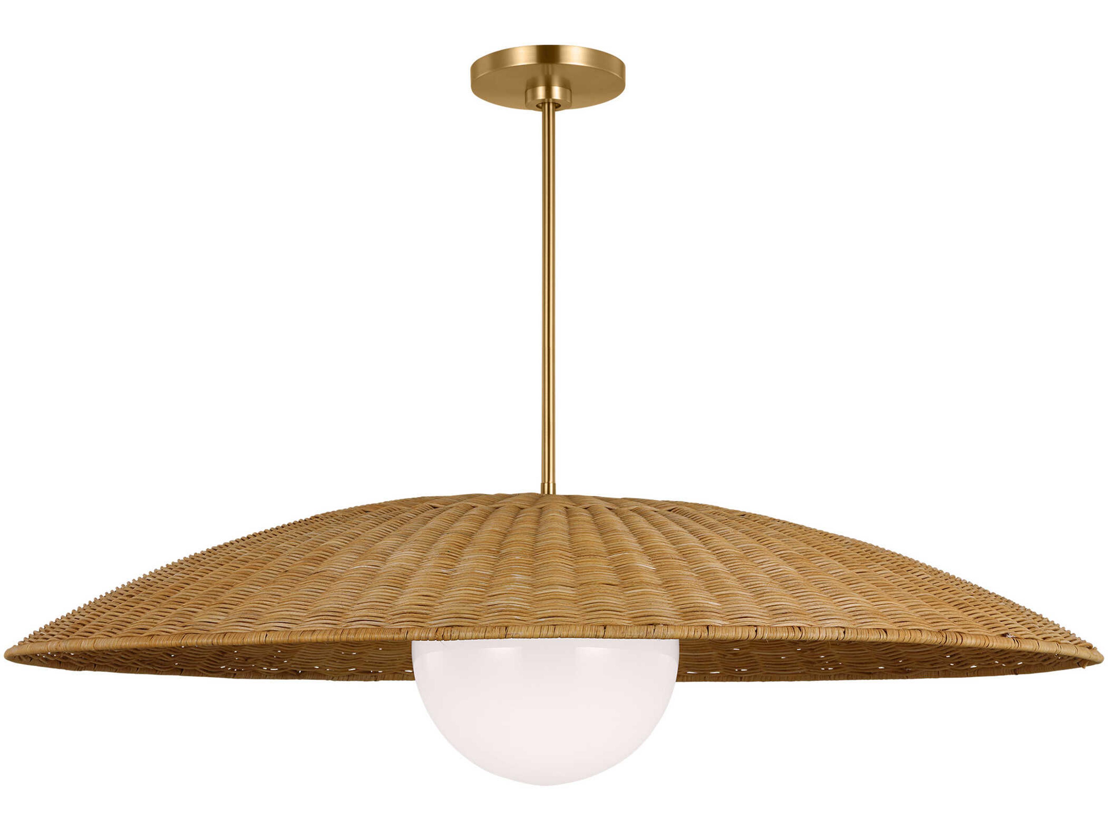 Visual Comfort Studio Mari 1-Light Burnished Brass Globe Pendant