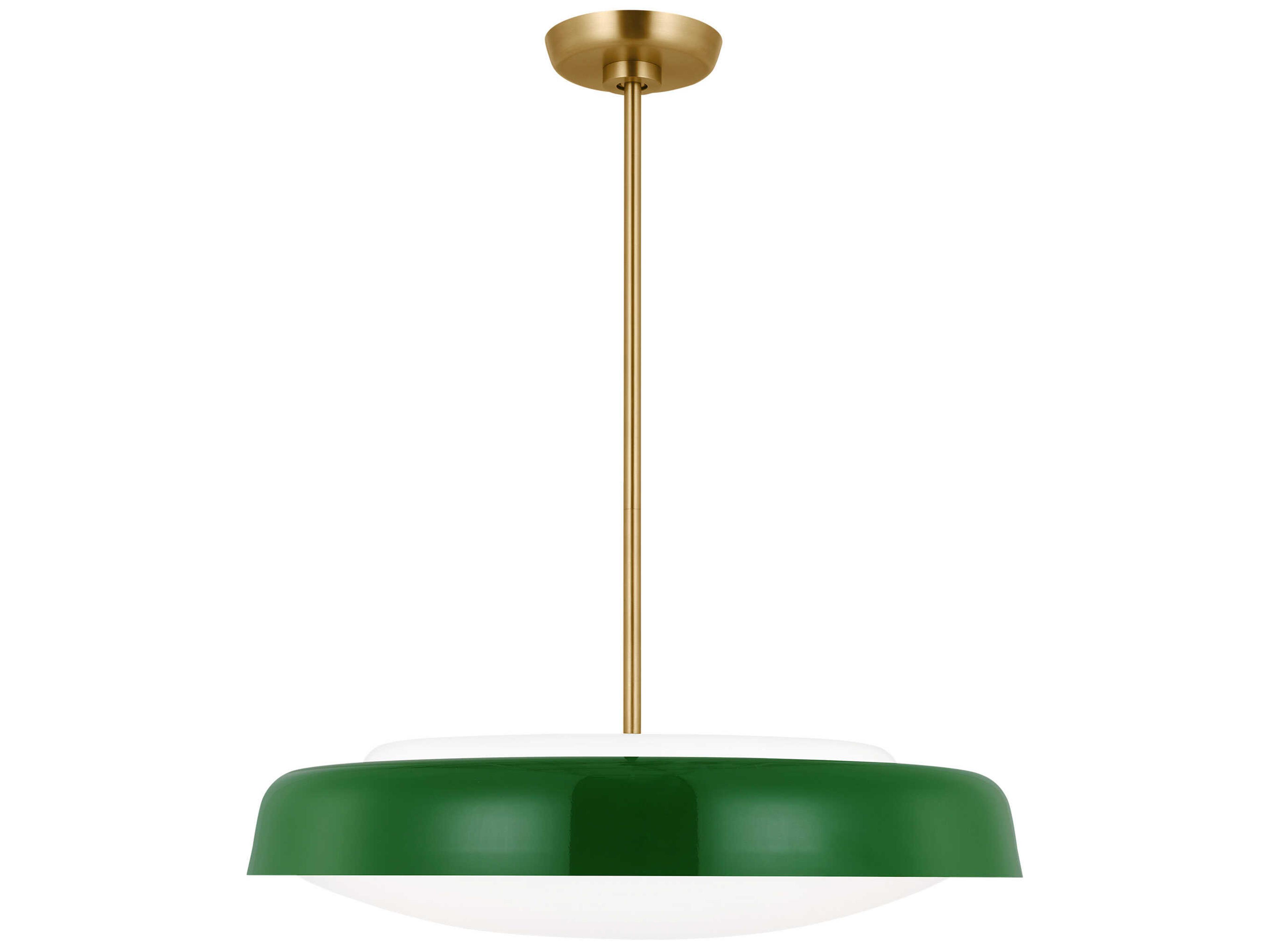 Visual Comfort Studio Draper 3-Light Green Bowl Pendant