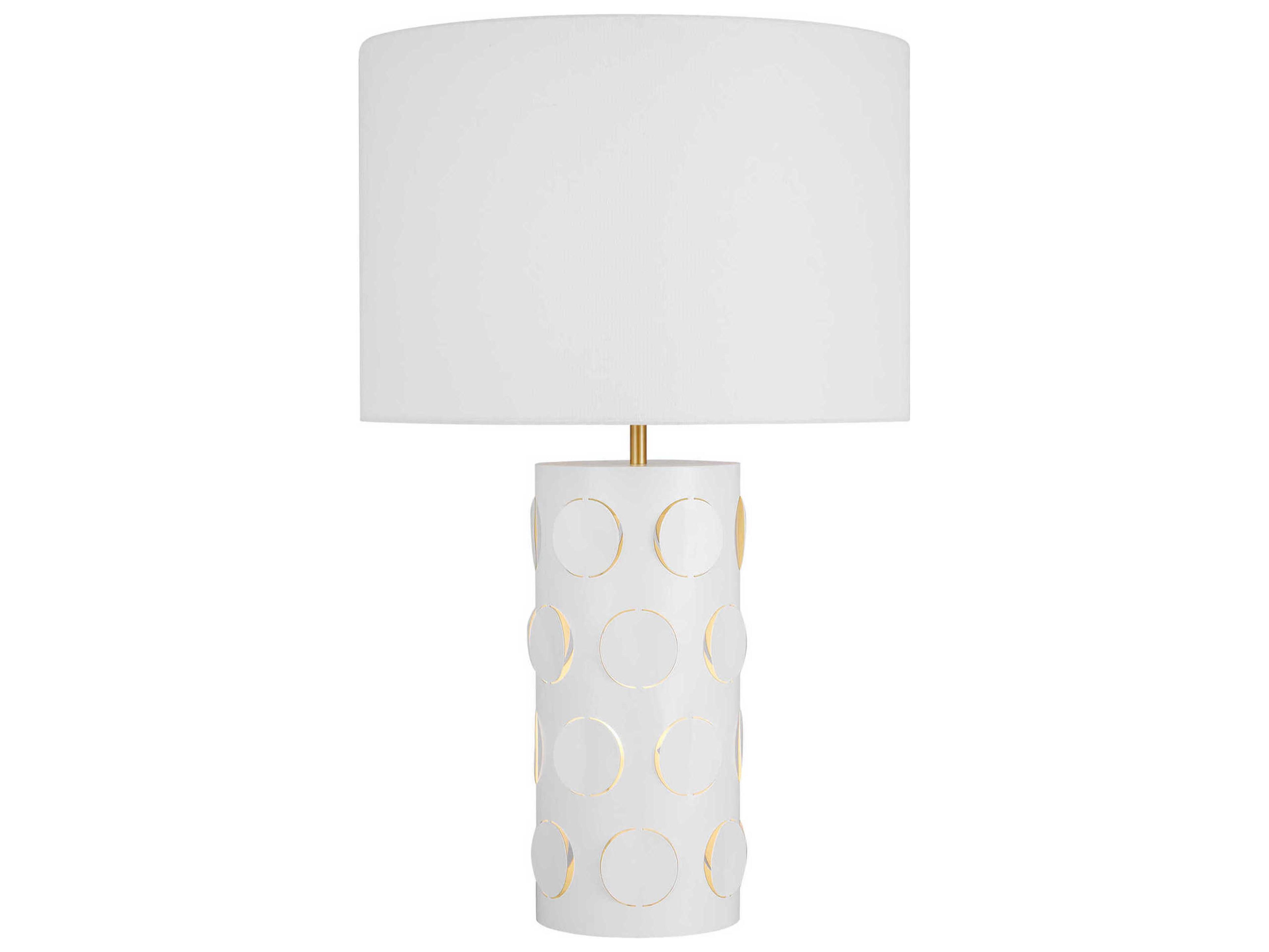 Visual Comfort Studio Dottie Burnished Brass White Buffet Lamp