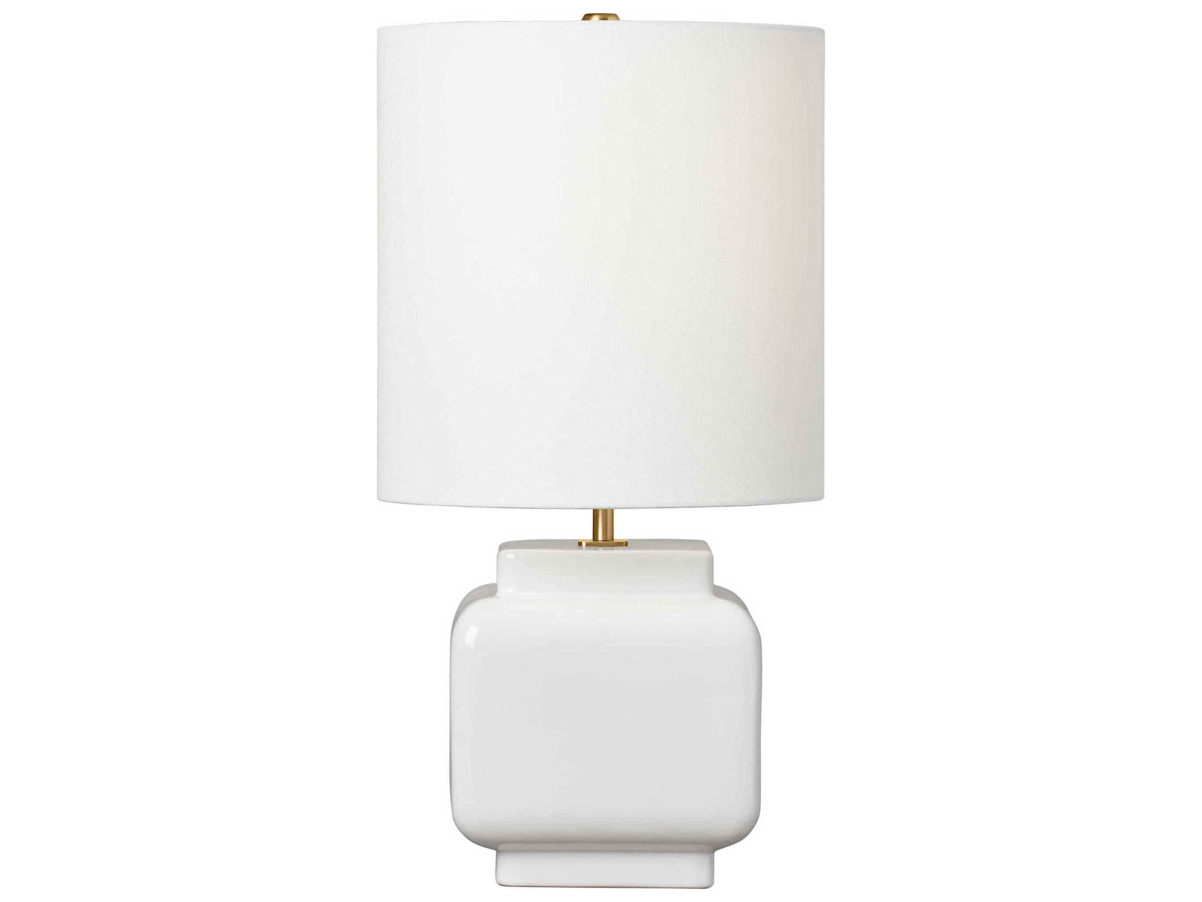 Visual Comfort Studio Anderson New White Linen Table Lamp