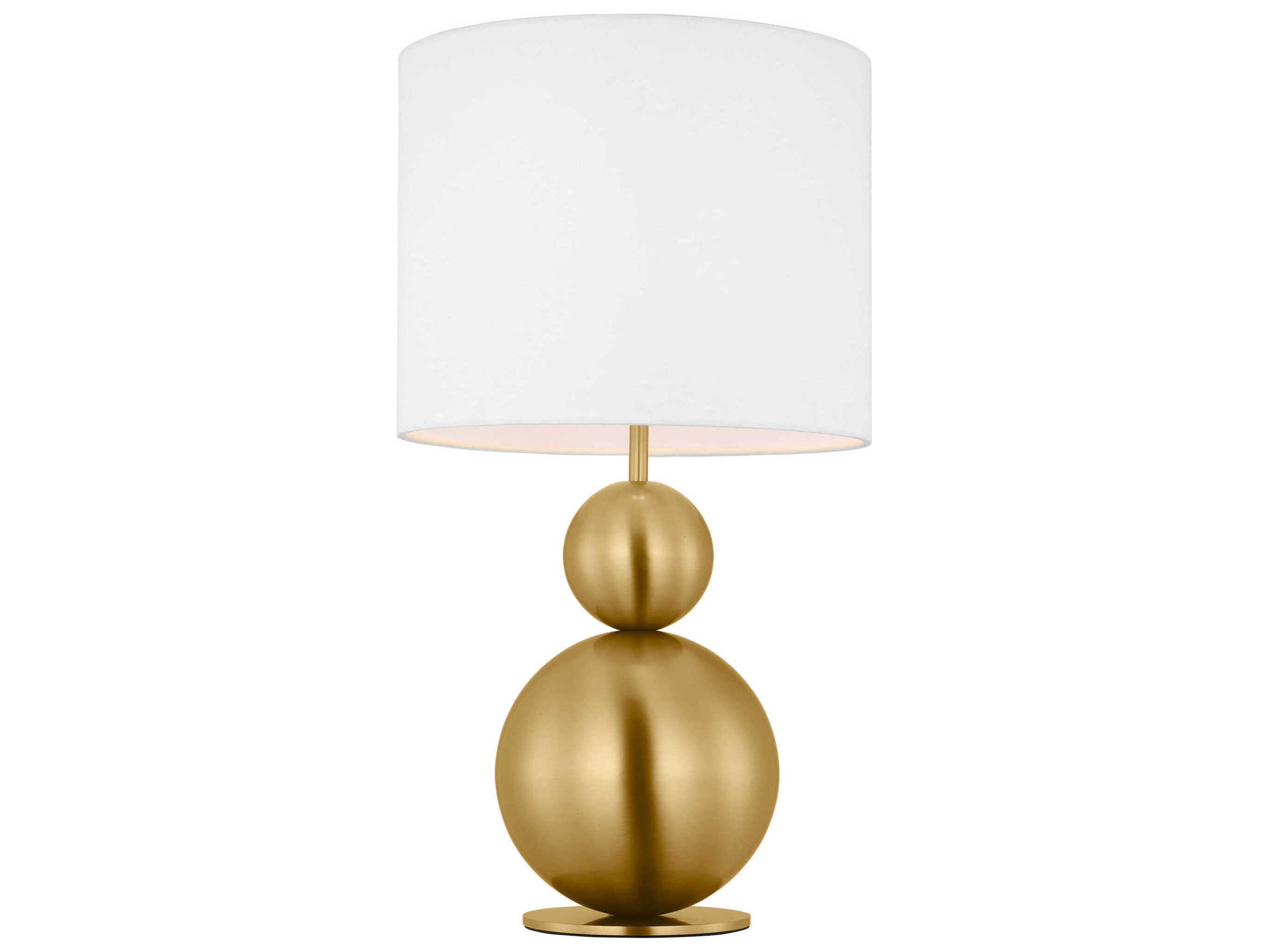 Visual Comfort Studio Suki Burnished Brass White Linen Table Lamp