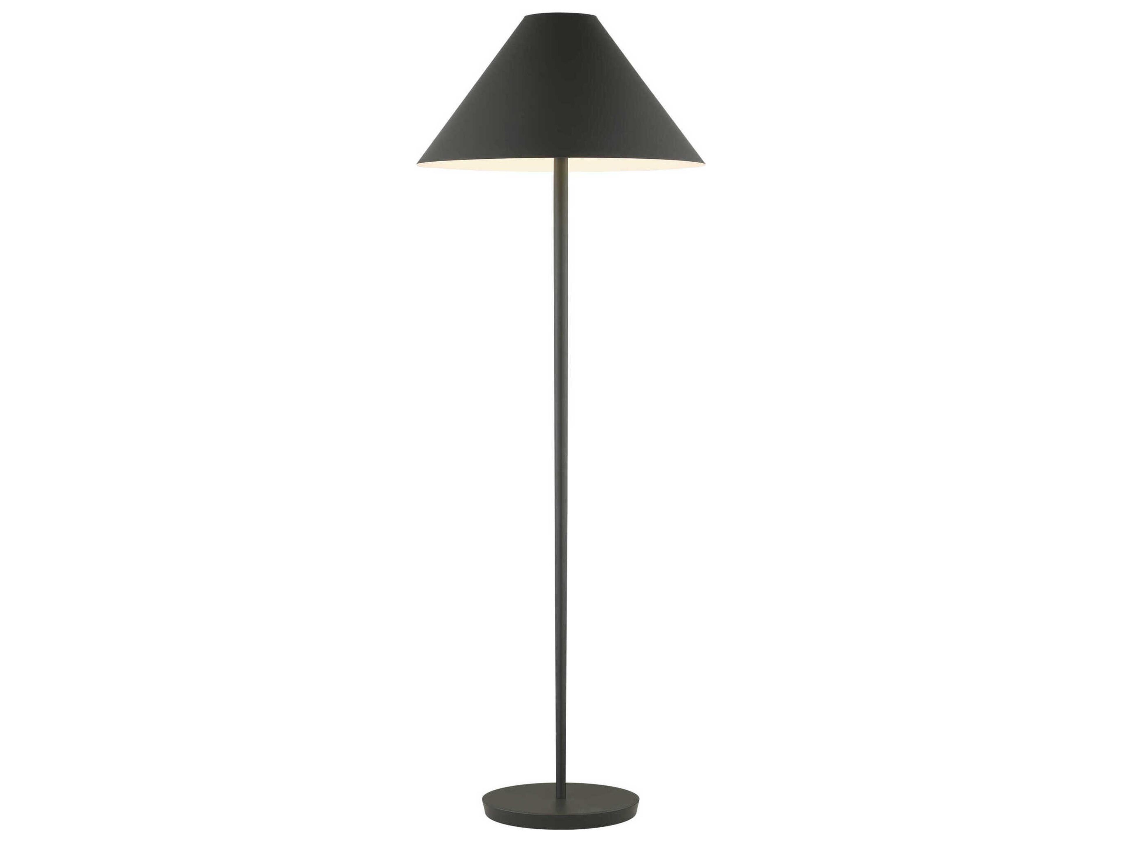 Visual Comfort Studio Contra Matte Charcoal Black Steel Floor Lamp