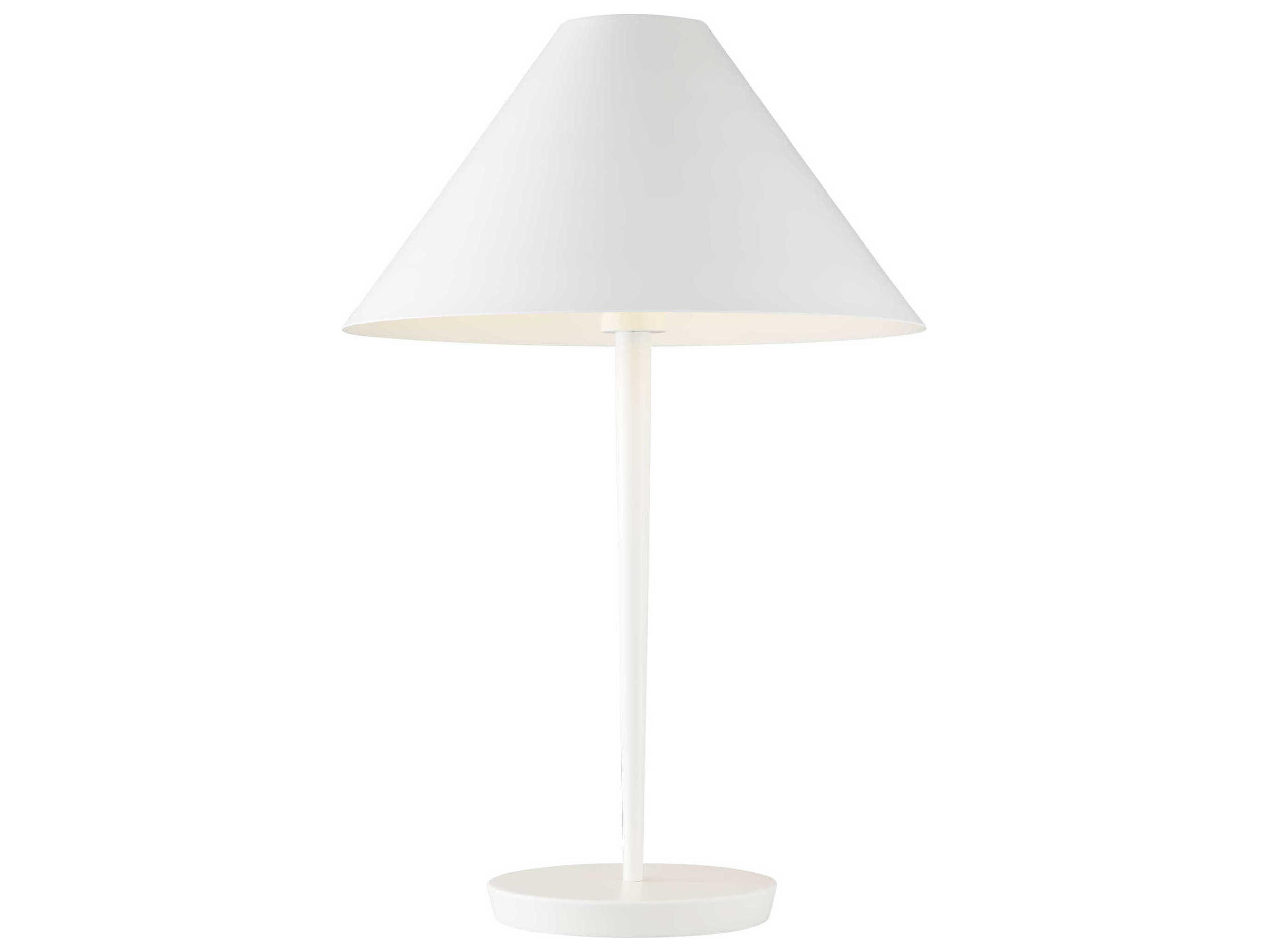 Visual Comfort Studio Contra Soft Linen Steel White Table Lamp