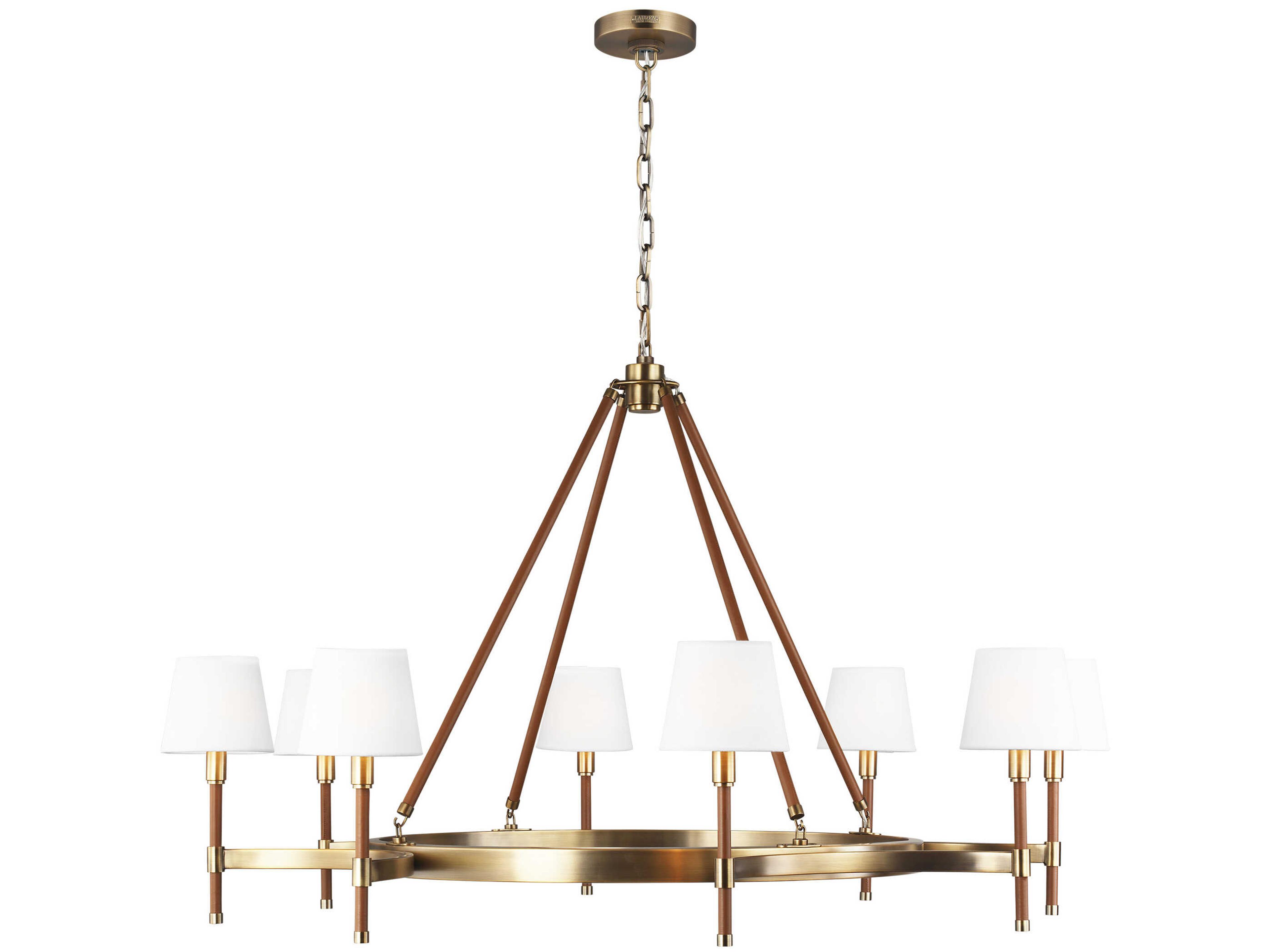 Visual Comfort Studio Katie 8-Light Time Worn Brass Chandelier