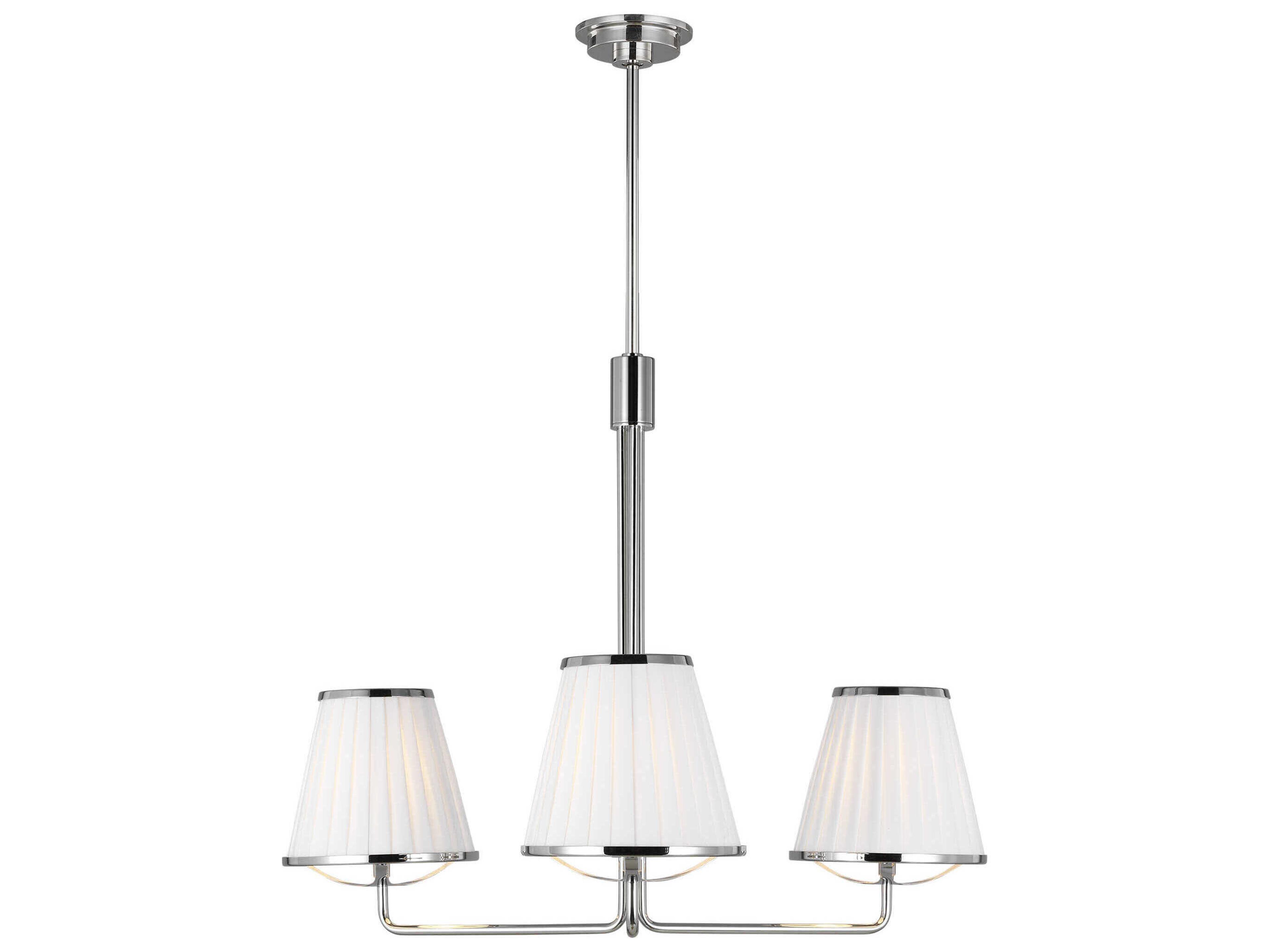 Visual Comfort Studio Esther 3-Light Polished Nickel Chandelier