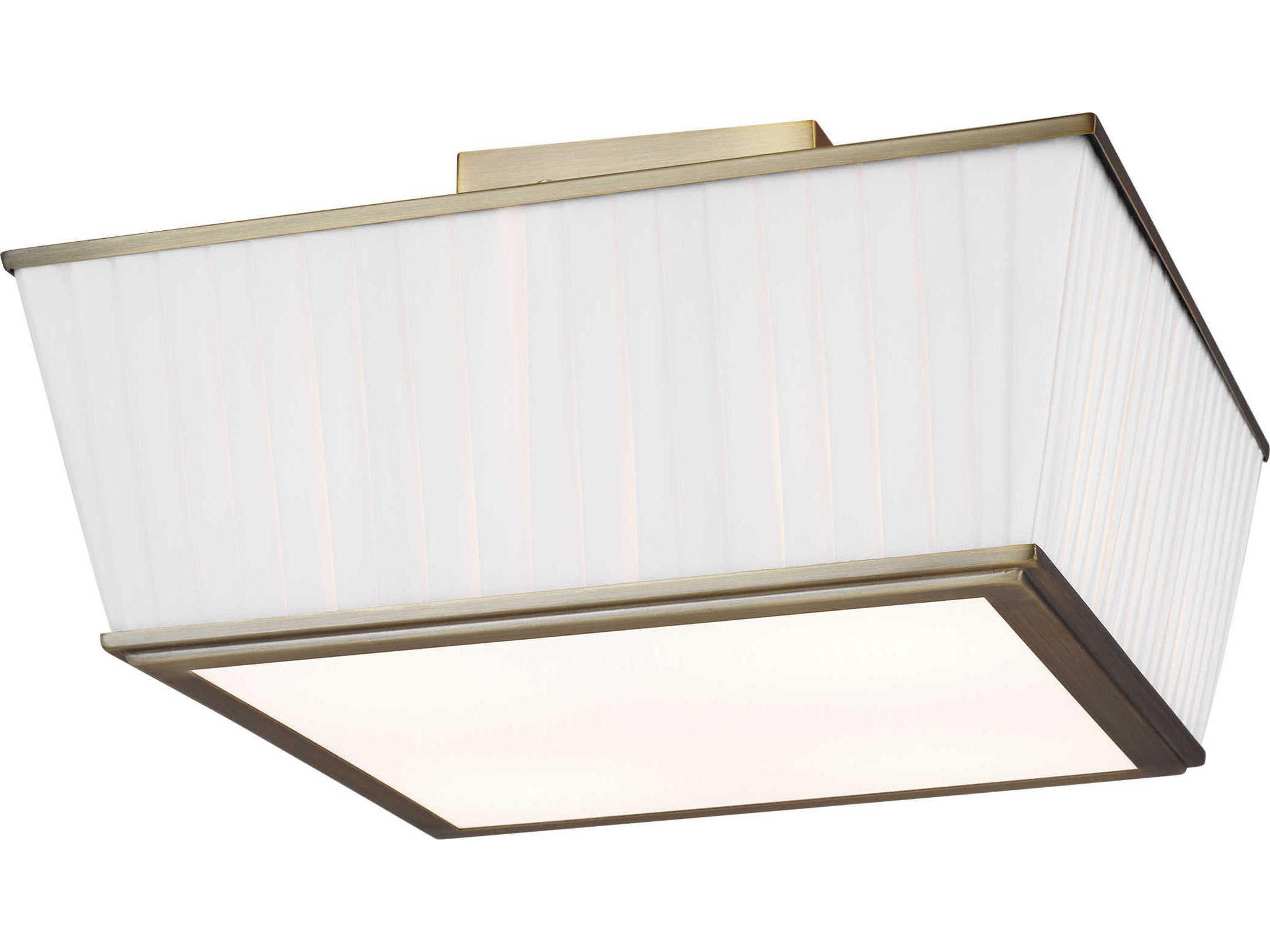 Visual Comfort Studio Esther 4-Light Time Worn Brass Flush Mount