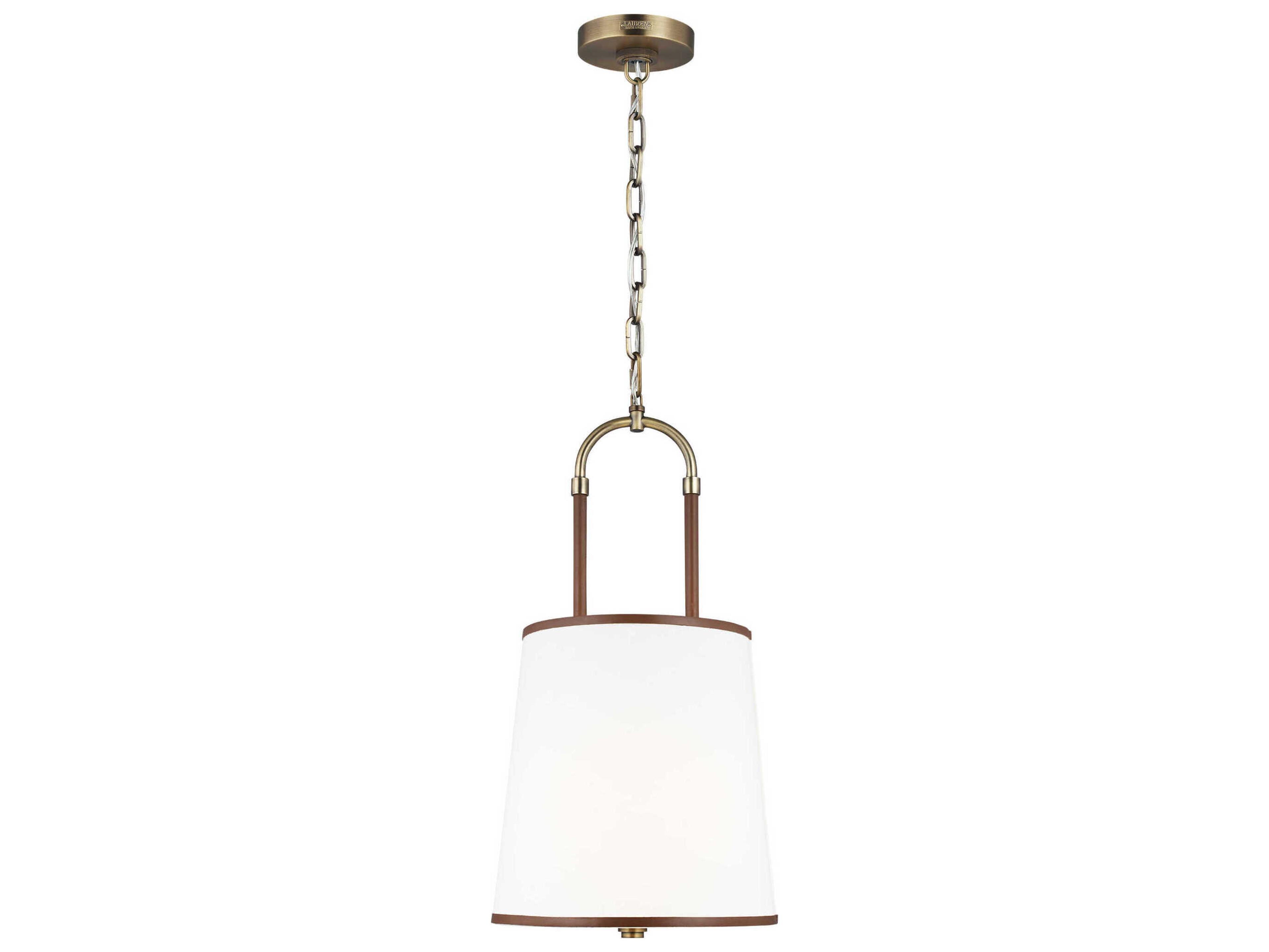Visual Comfort Studio Katie 1-Light Time Worn Brass Mini Pendant