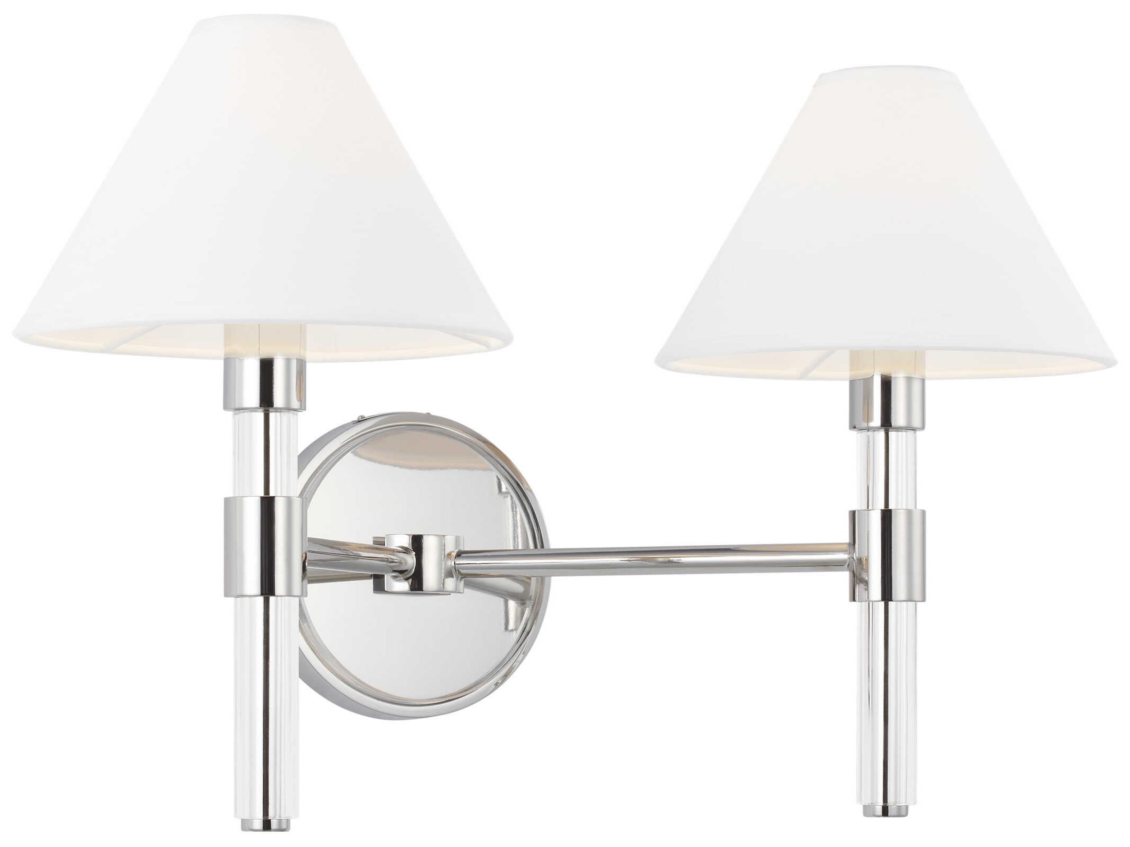 Visual Comfort Studio Robert 2-Light Polished Nickel Vanity Light