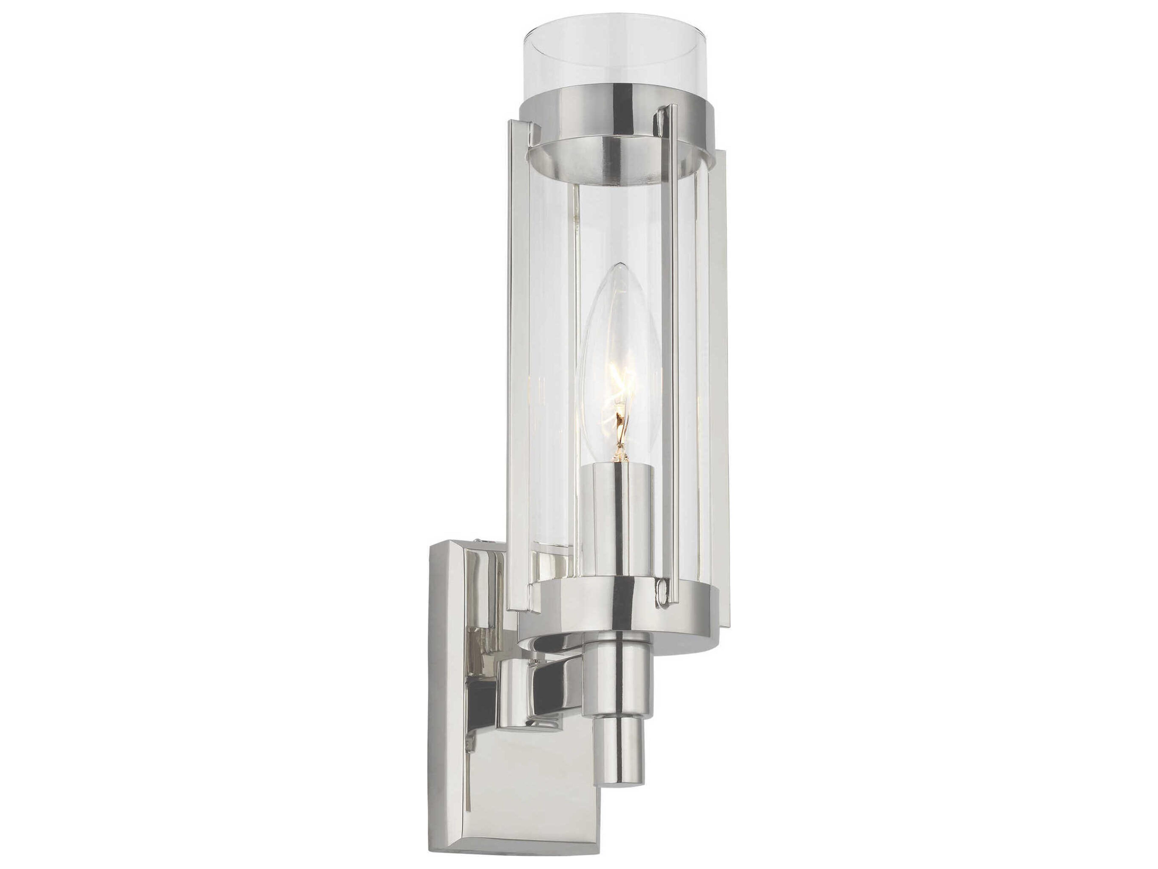 Visual Comfort Studio Flynn 1-Light Polished Nickel Wall Sconce
