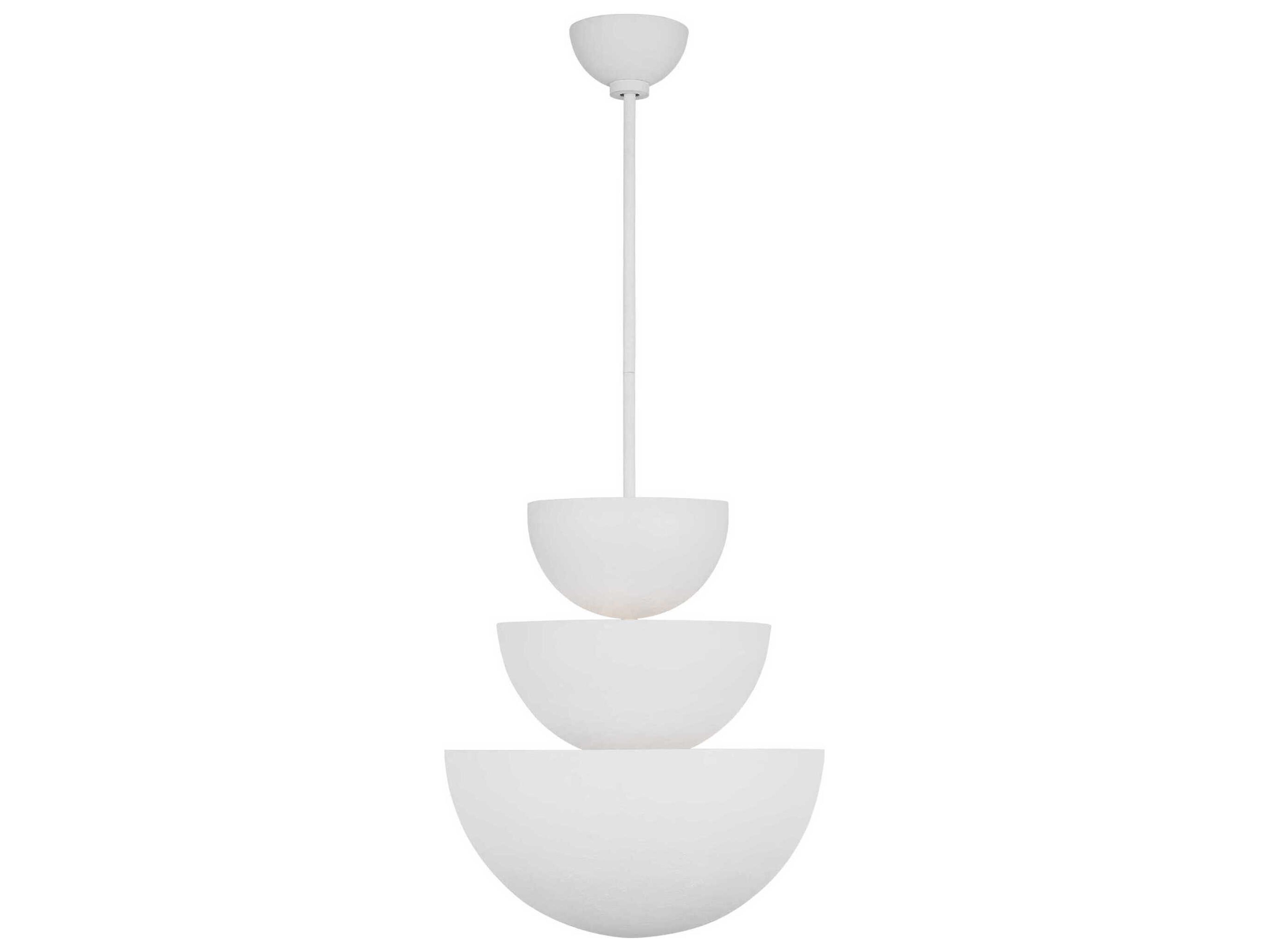 Visual Comfort Studio Beaunay 9-Light Cast Plaster White Geometric Pendant