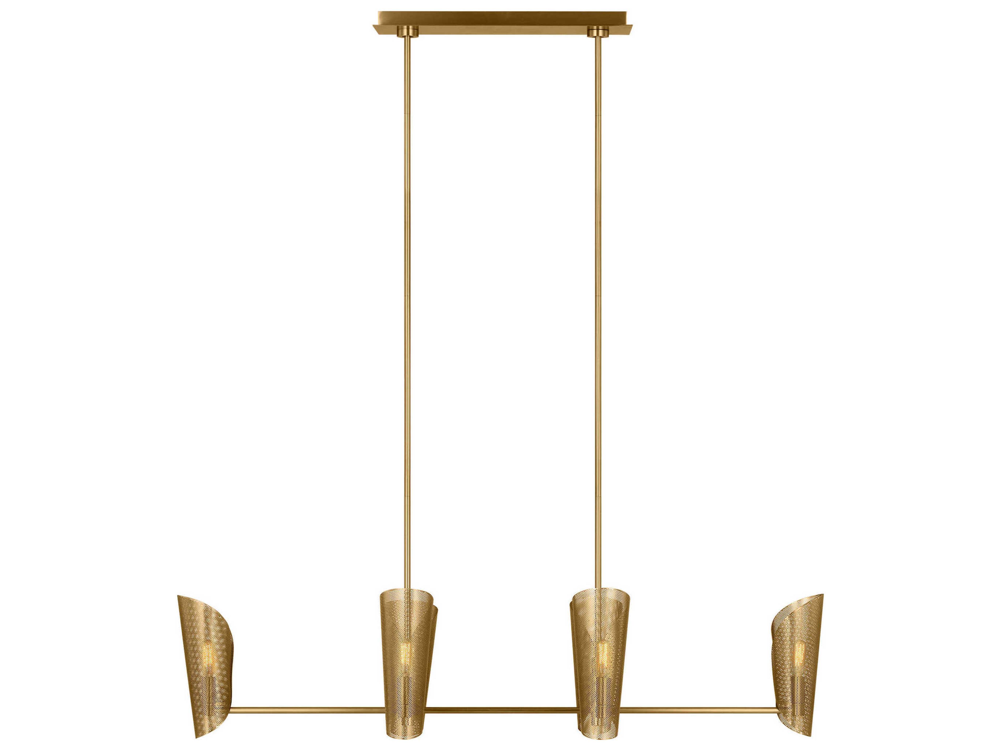 Visual Comfort Studio Plivot 6-Light Burnished Brass Island Pendant