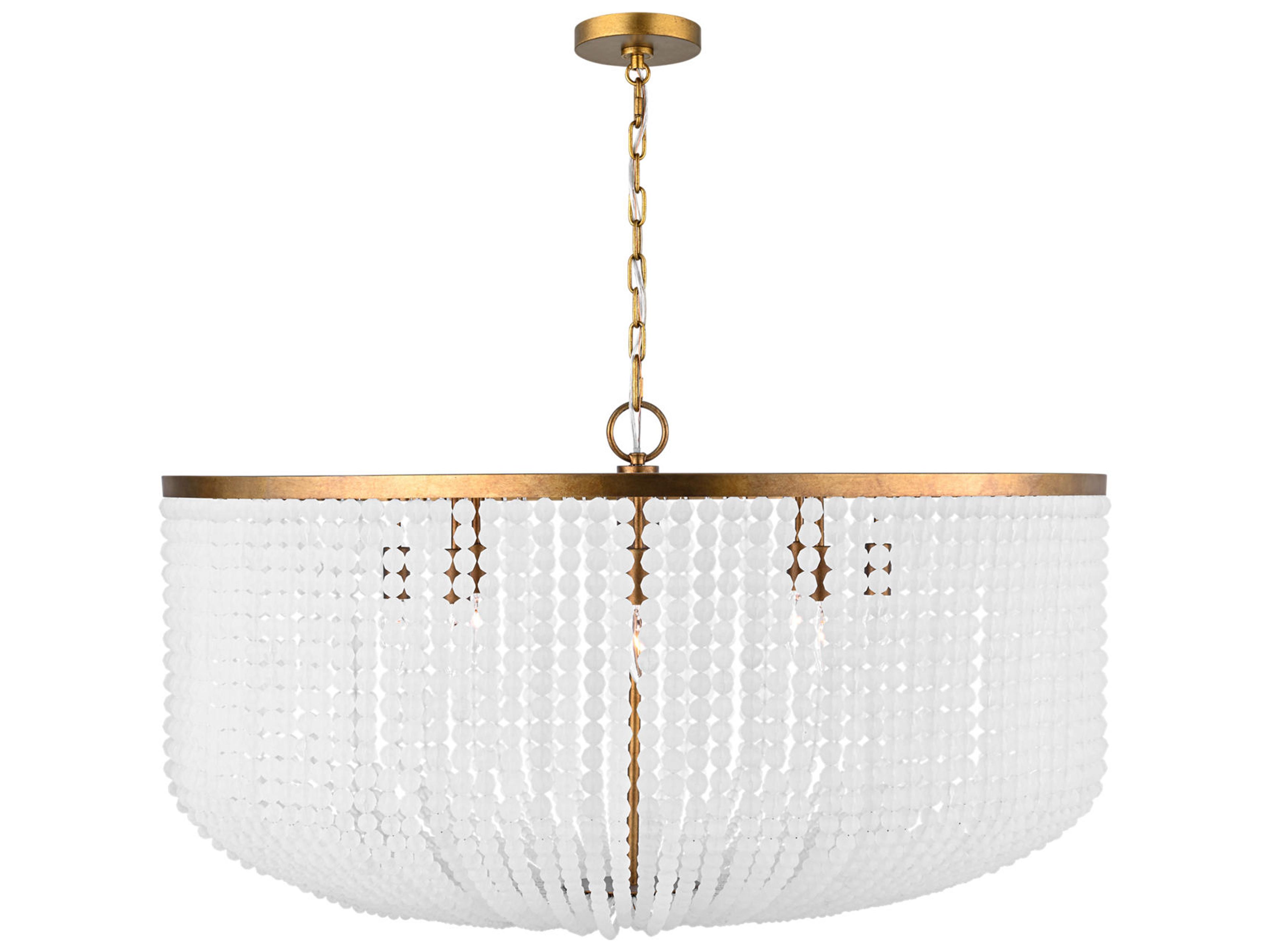 Visual Comfort Studio Bellecour 8-Light Vintage Gild Gold Candelabra Chandelier