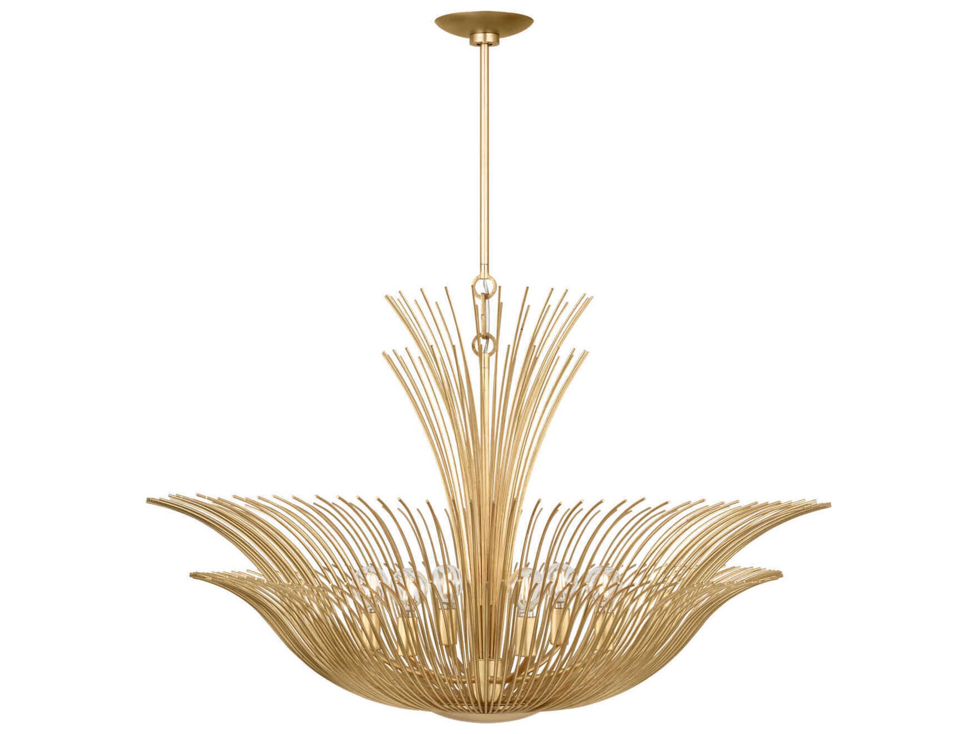 Visual Comfort Studio Dorelle 6-Light Gild Gold Candelabra Chandelier