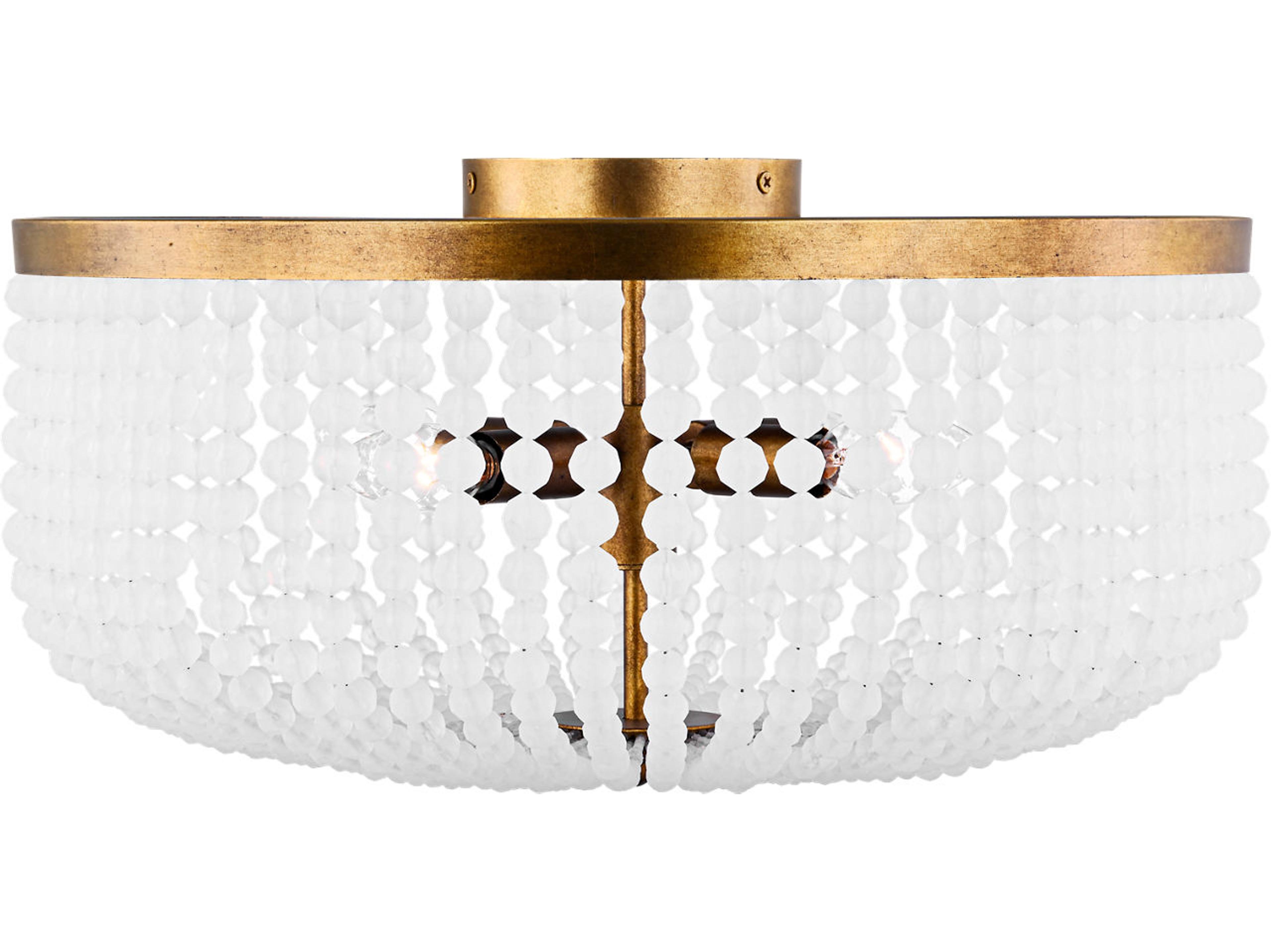 Visual Comfort Studio Bellecour 4-Light Vintage Gild Gold Flush Mount