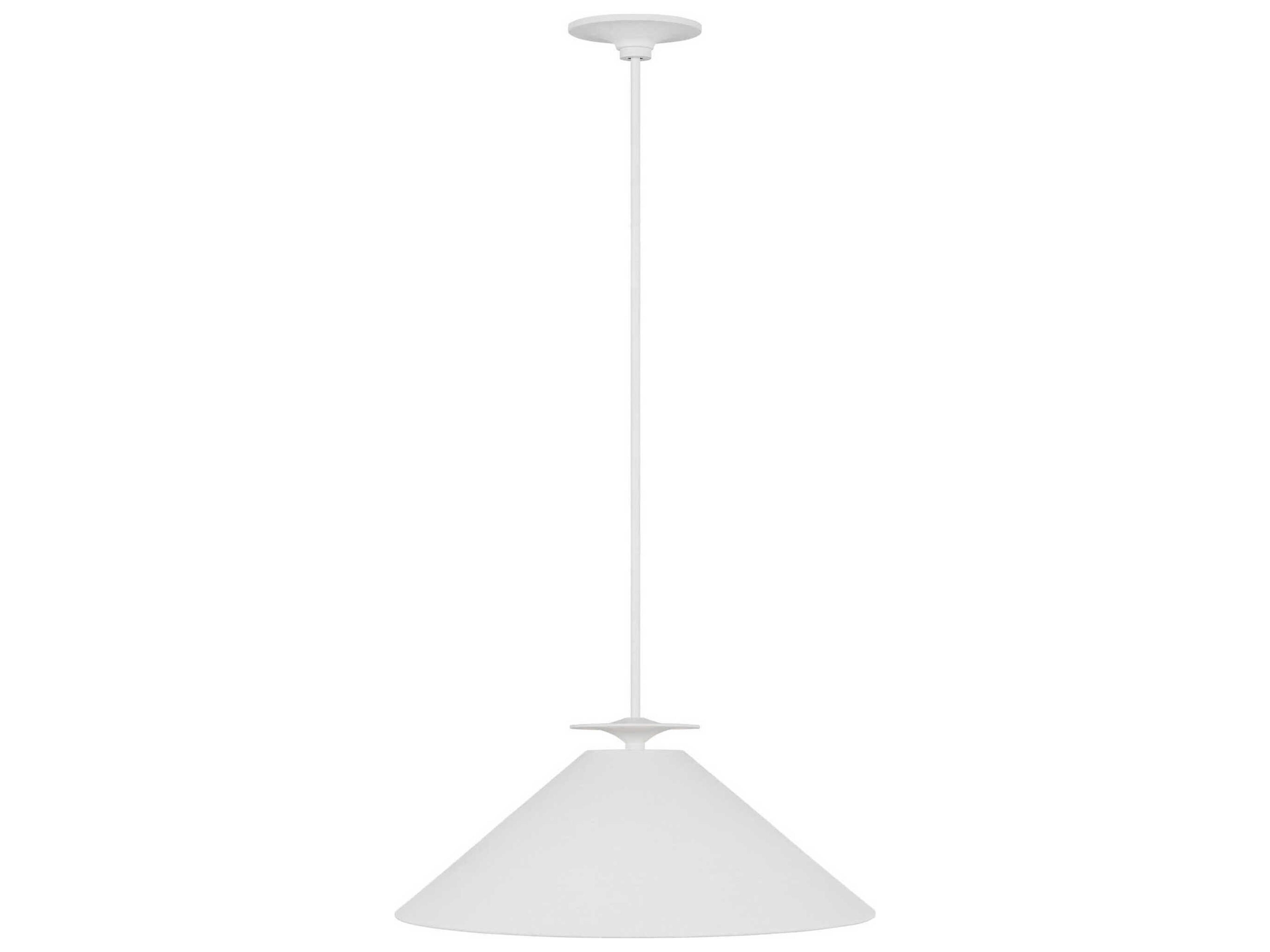 Visual Comfort Studio Cornet 1-Light Cast Plaster White Pendant