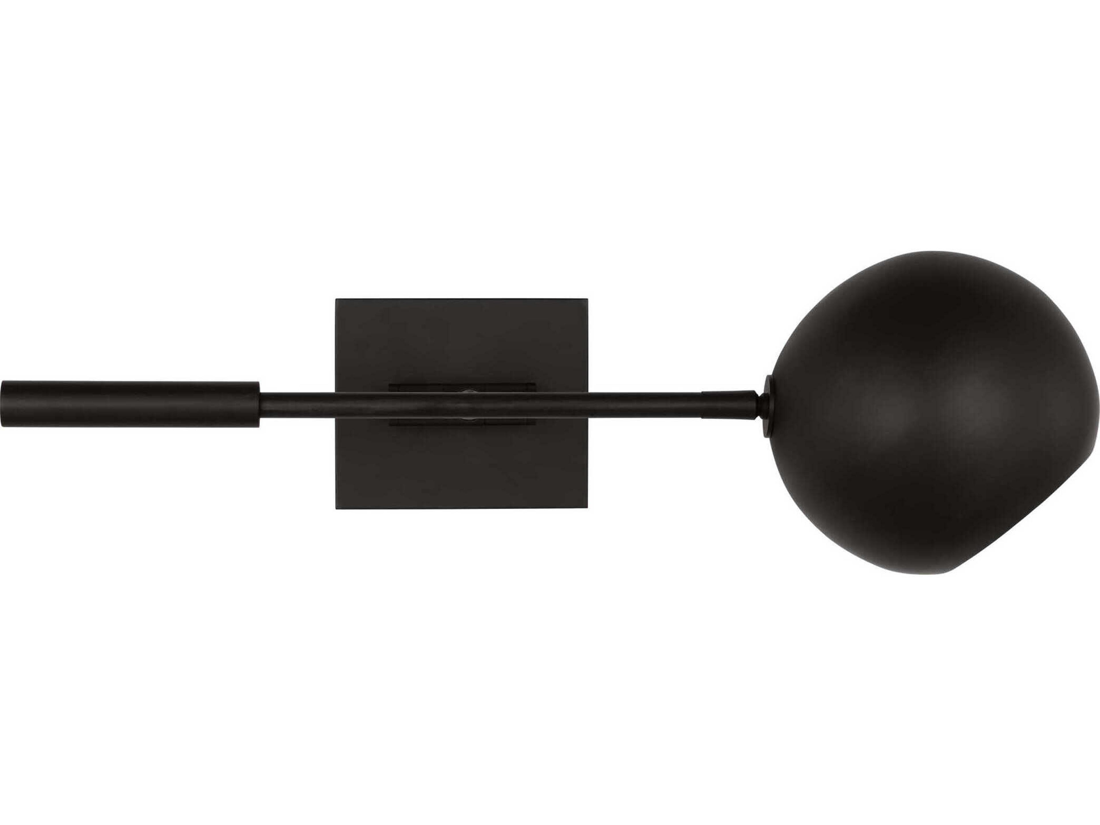 Visual Comfort Studio Chaumont 1-Light Aged Iron Black Swing Wall Sconce